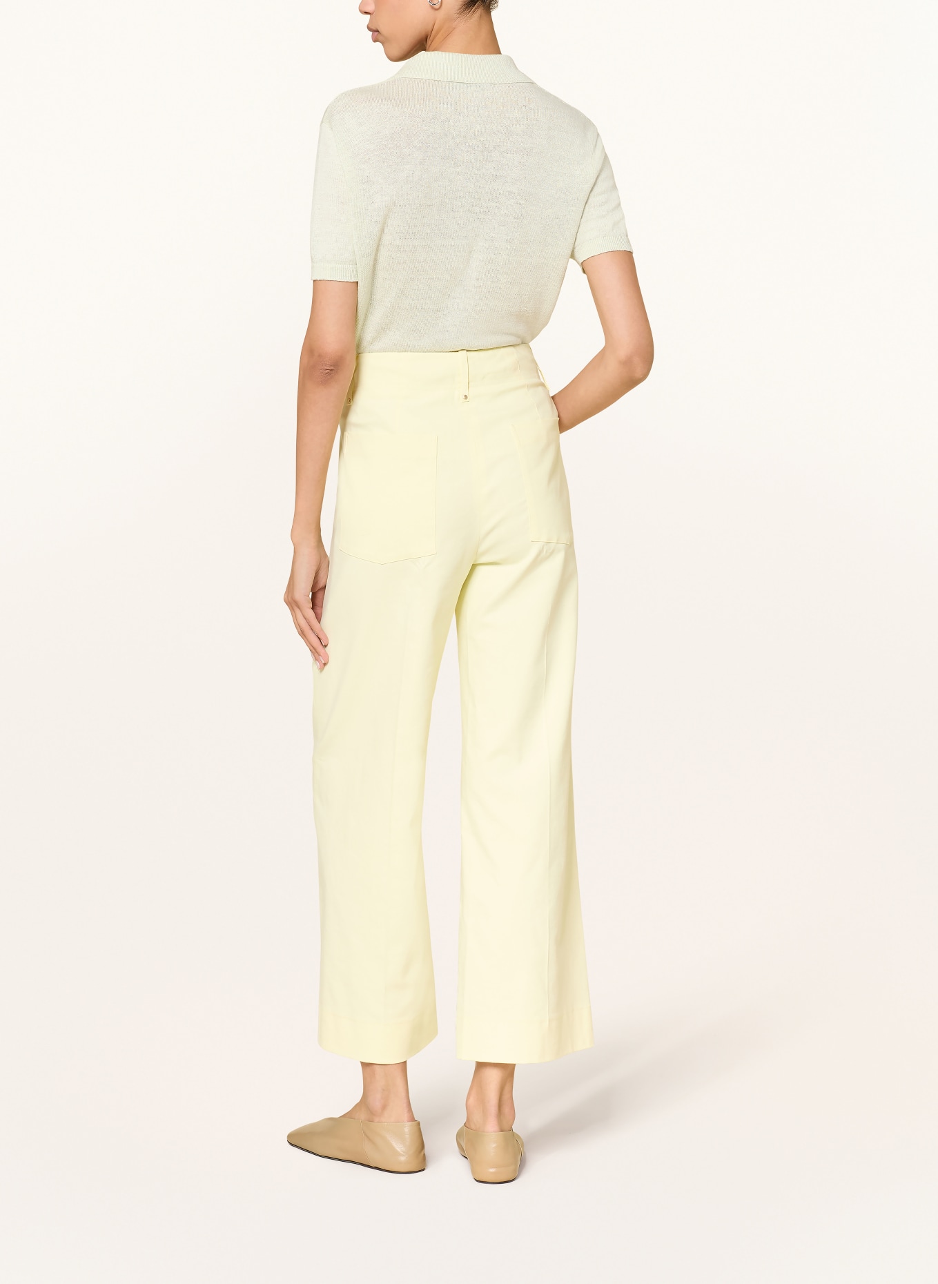 LUISA CERANO Pletené polo tričko z lnu: MÁTOVÁ