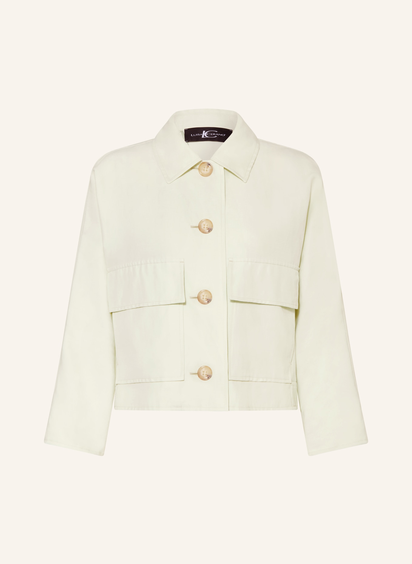LUISA CERANO Boxy jacket with linen: MINT
