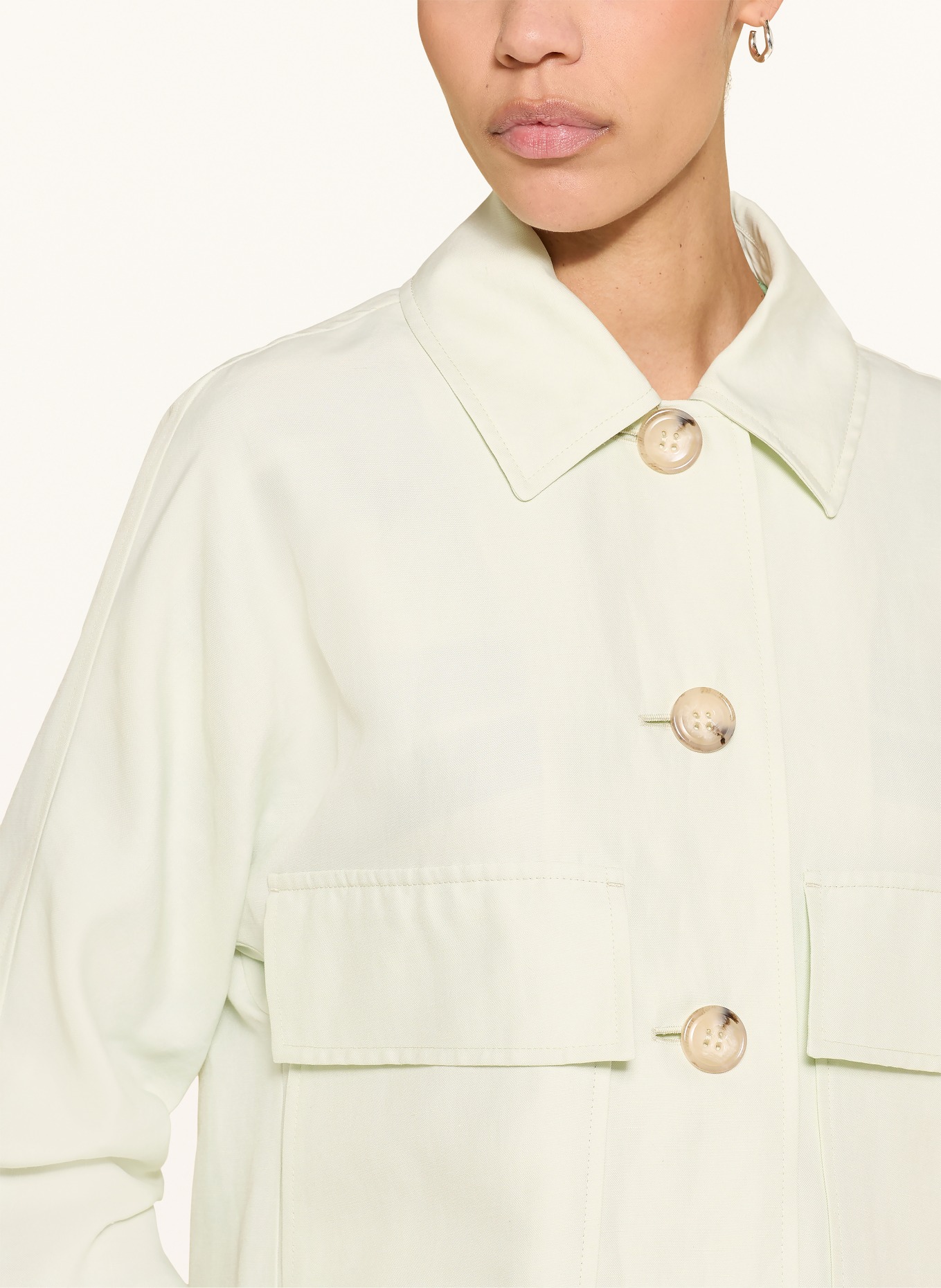 LUISA CERANO Boxy jacket with linen: MINT