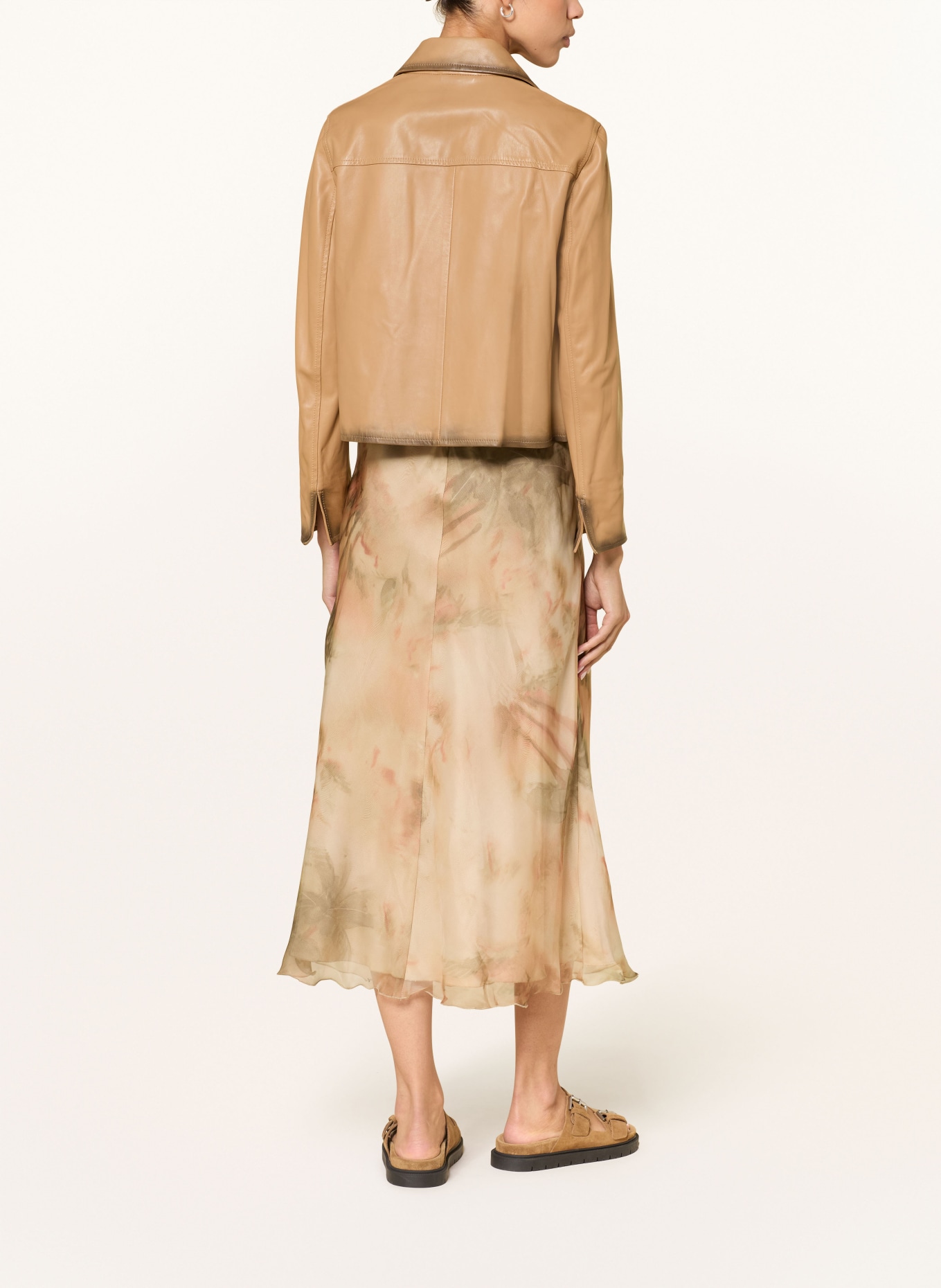 LUISA CERANO Lederjacke: CAMEL