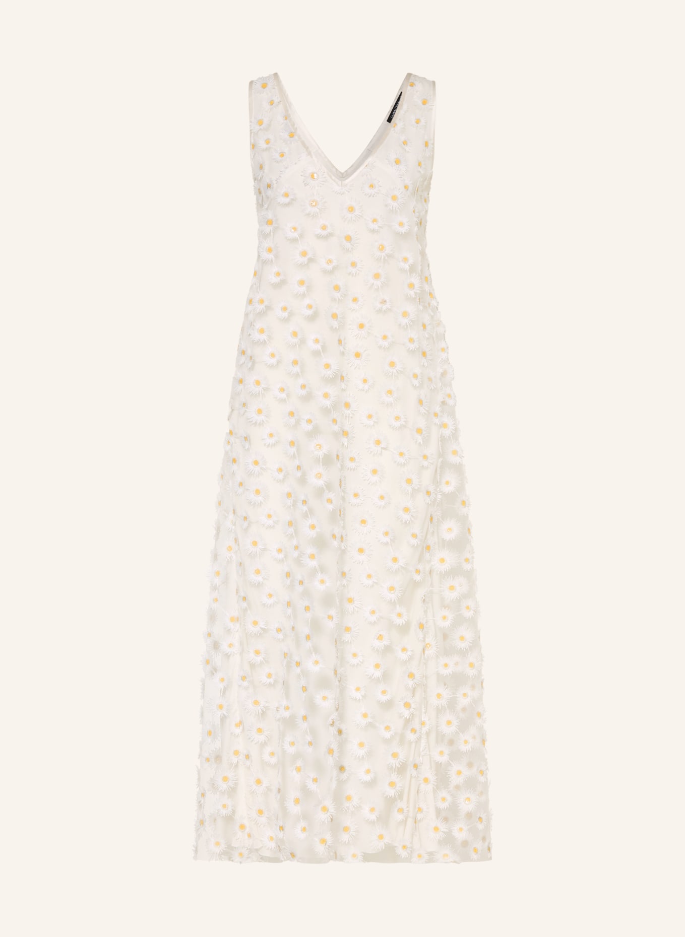 LUISA CERANO Robe en maille: CRÈME / JAUNE CLAIR / BLANC