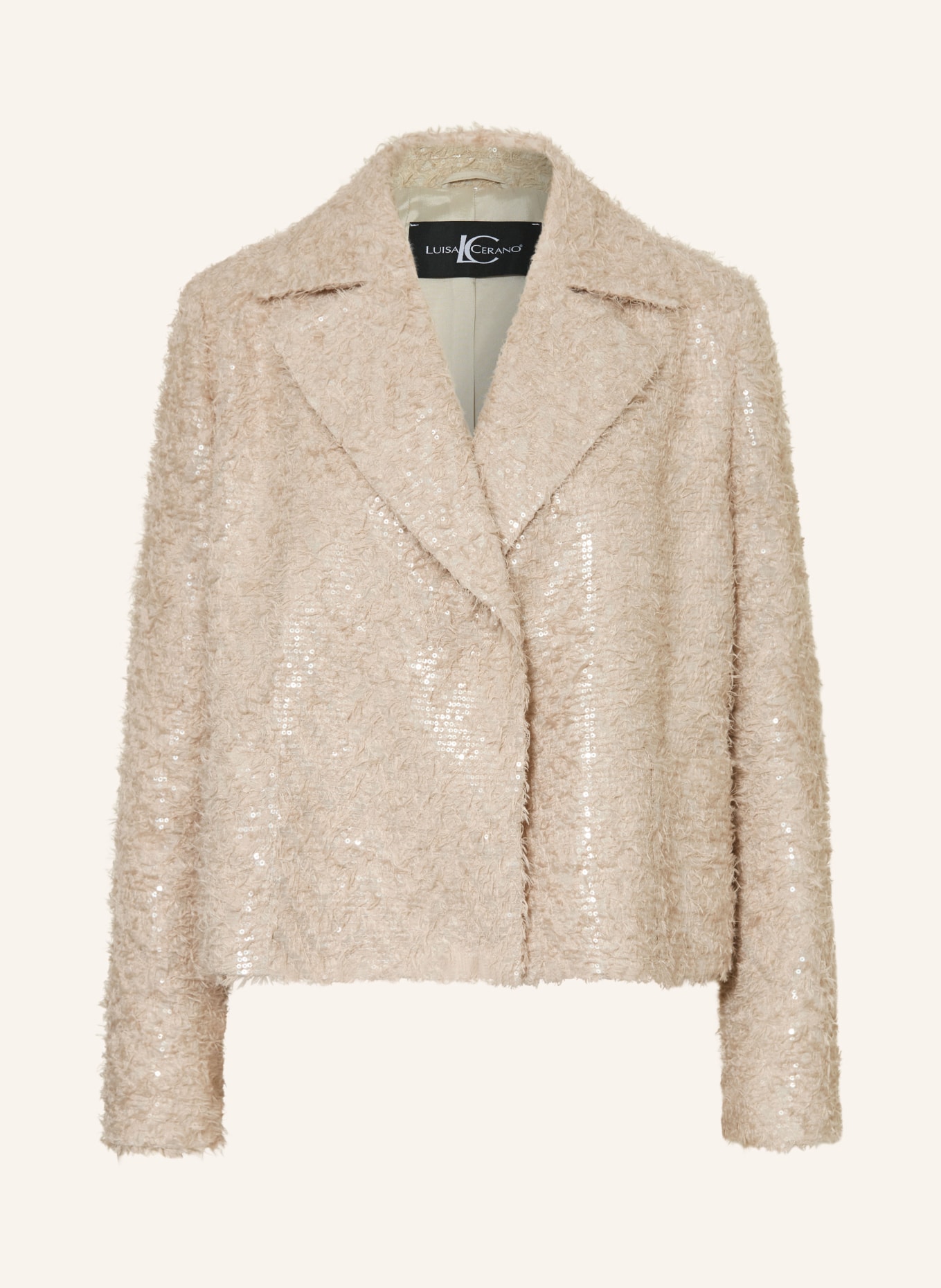 LUISA CERANO Blazer mit Pailletten: BEIGE