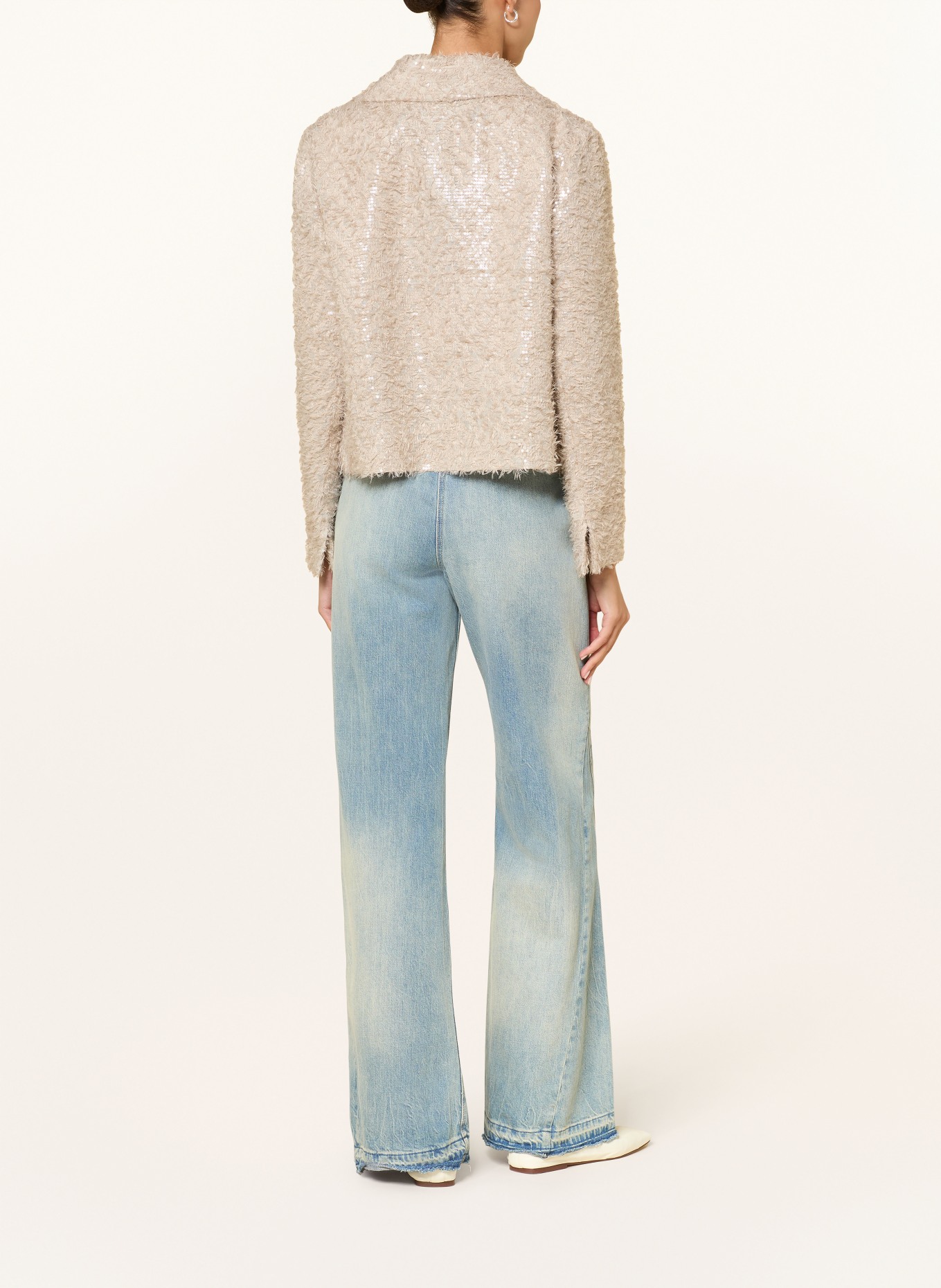 LUISA CERANO Blazer mit Pailletten: BEIGE