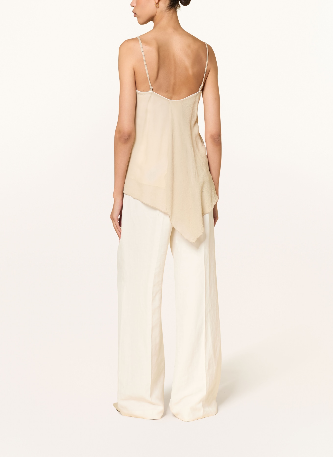 LUISA CERANO Blouse met sieradenparels: BEIGE / GOUD