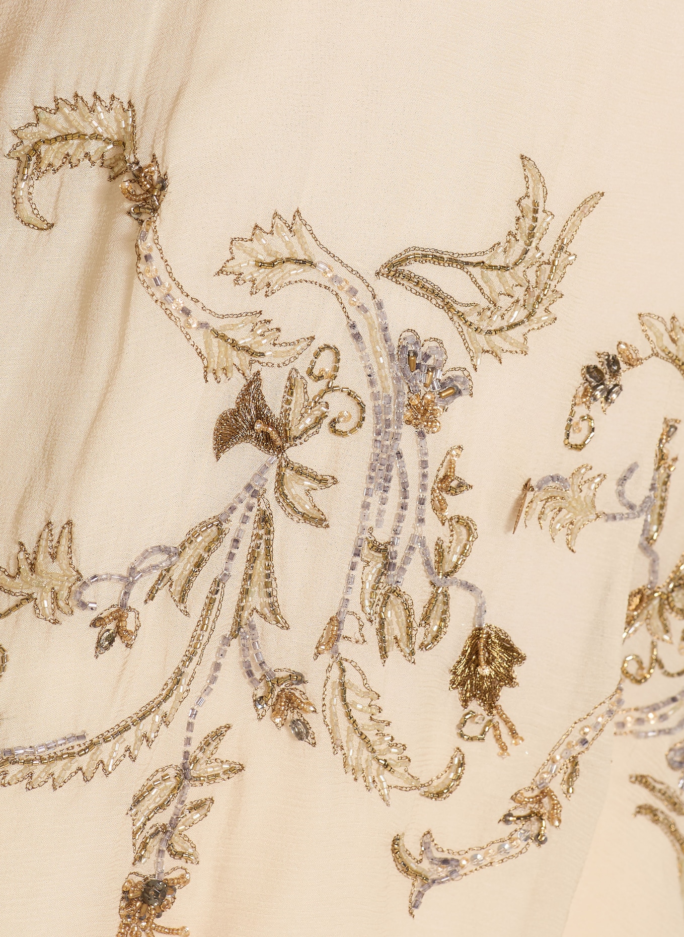 LUISA CERANO Blouse met sieradenparels: BEIGE / GOUD