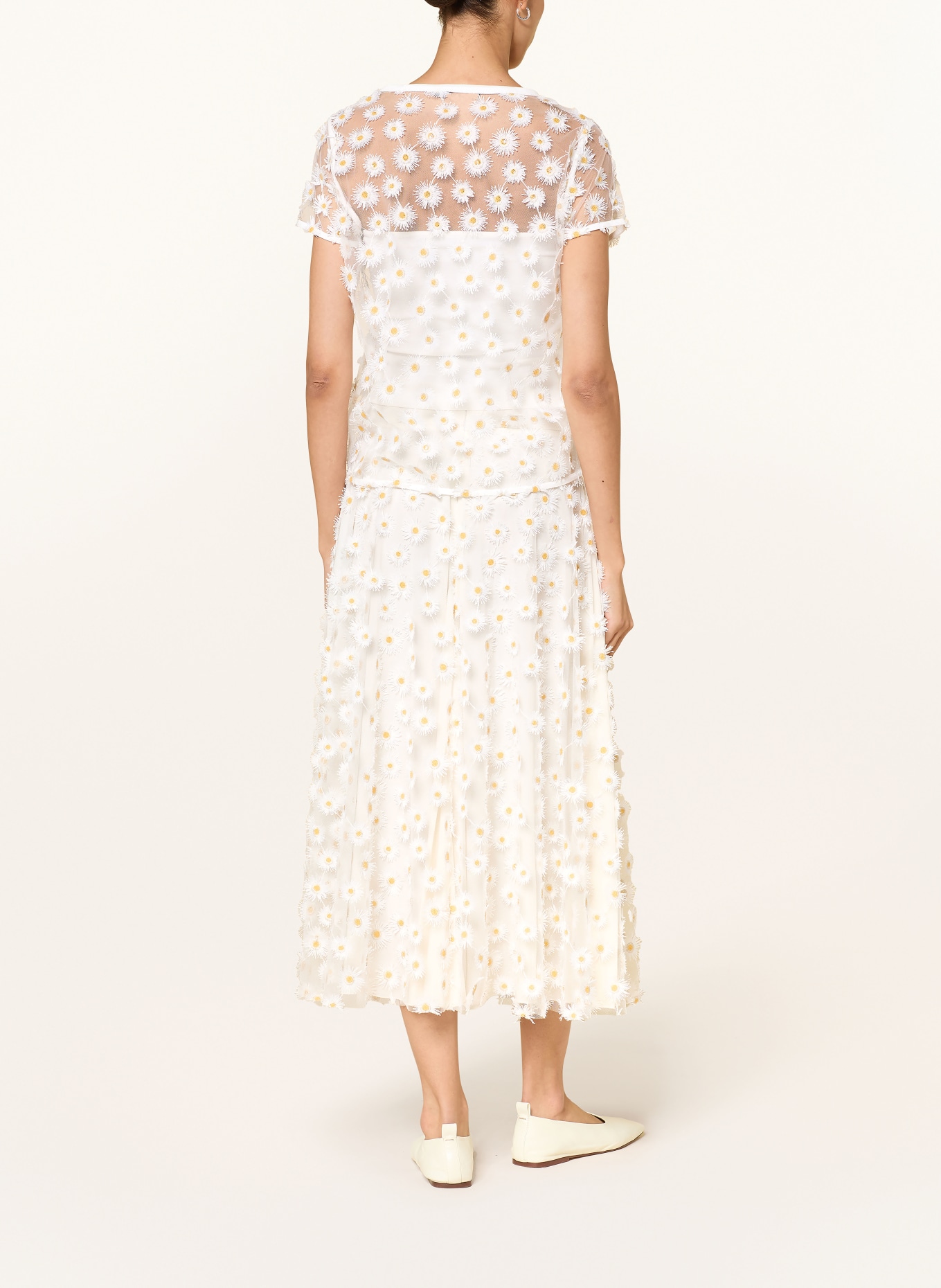 LUISA CERANO Spódnica z siateczki: KREMOWY / JASNOŻÓŁTY / BIAŁY