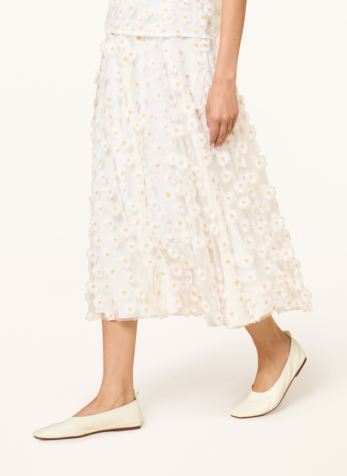 LUISA CERANO Spódnica z siateczki: KREMOWY / JASNOŻÓŁTY / BIAŁY