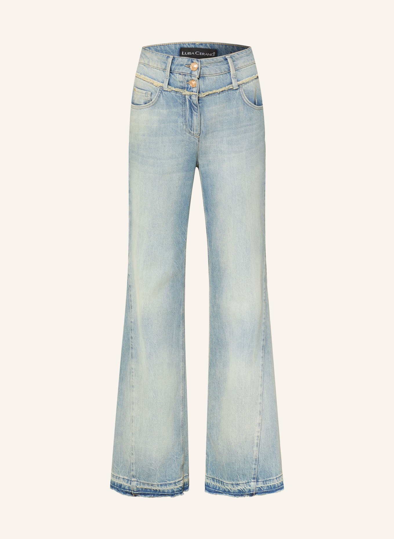 LUISA CERANO Wide-leg jeans: 2347 sand tinted light blue