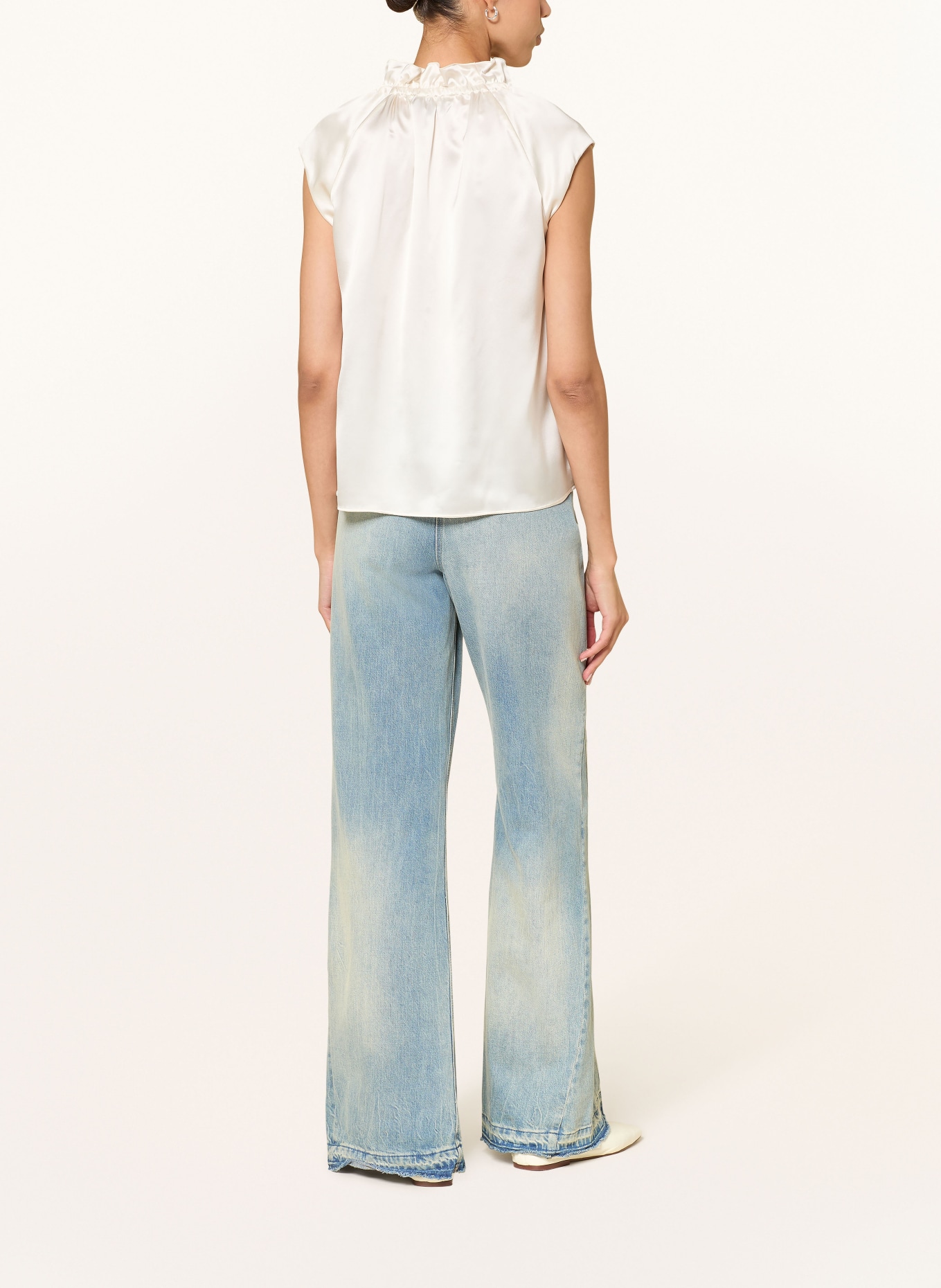 LUISA CERANO Blusentop aus Seide: WEISS