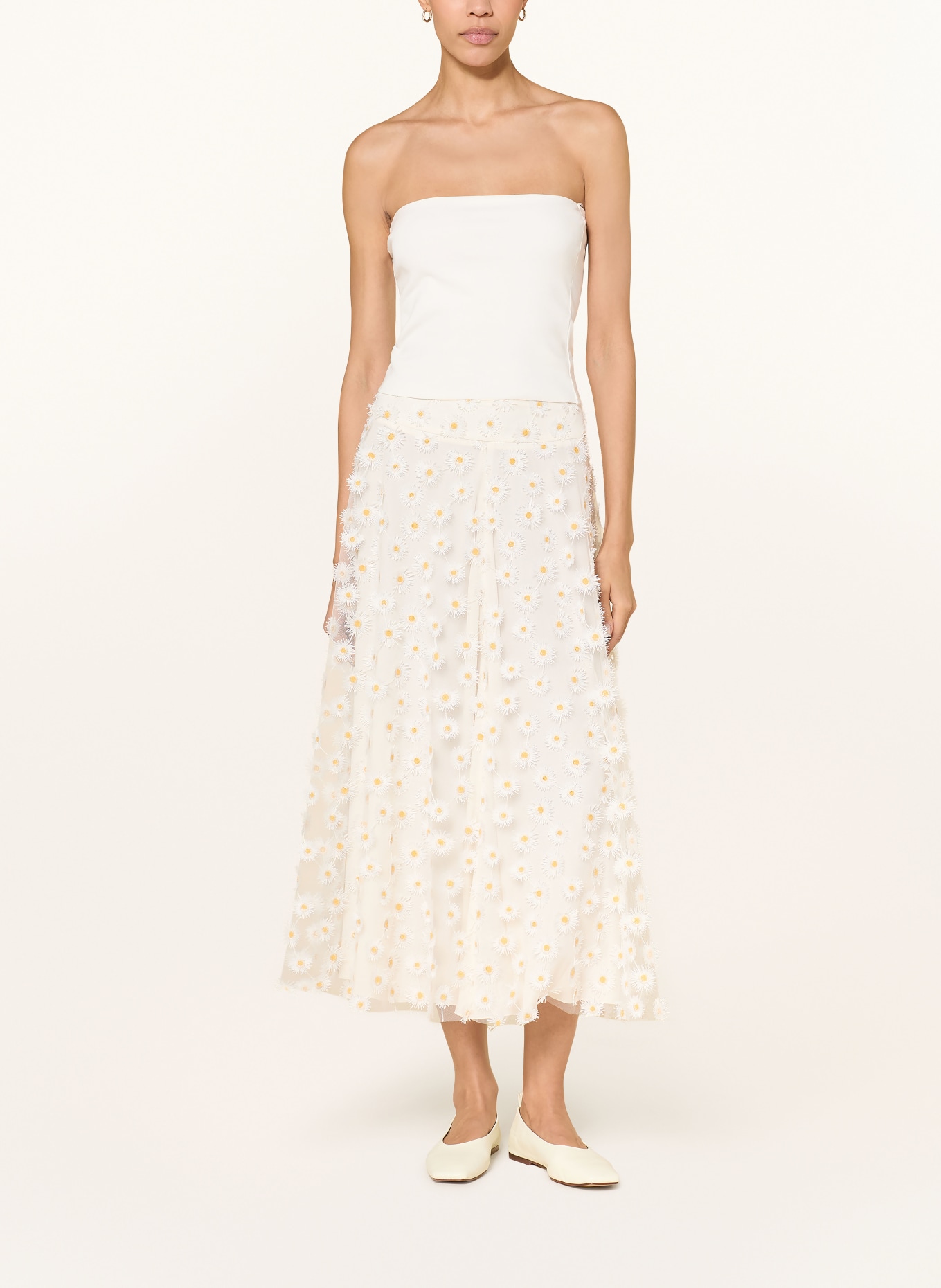 LUISA CERANO Off-shoulder top: WIT