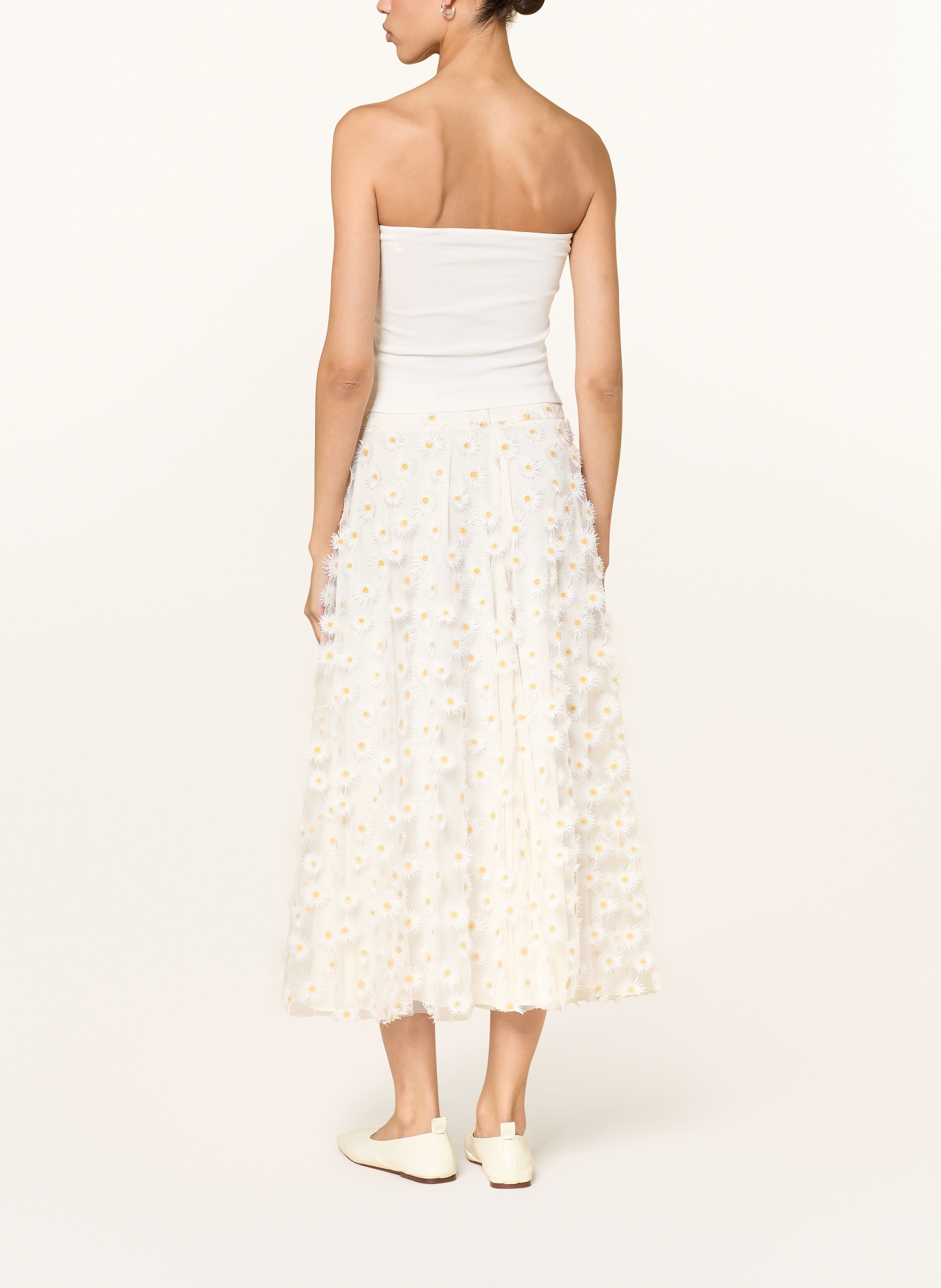 LUISA CERANO Off-shoulder top: WIT