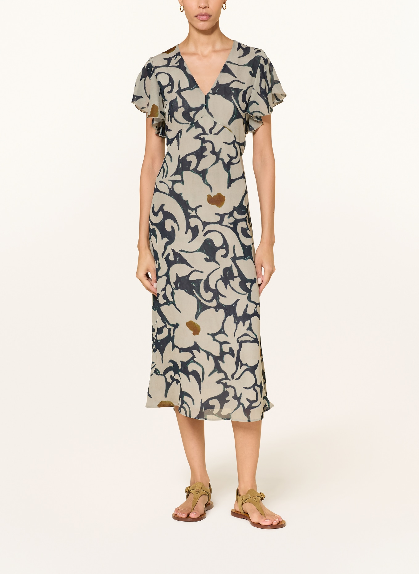 LUISA CERANO Sukienka: JASNOZIELONY / CIEMNOPOMARAŃCZOWY / GRANATOWY