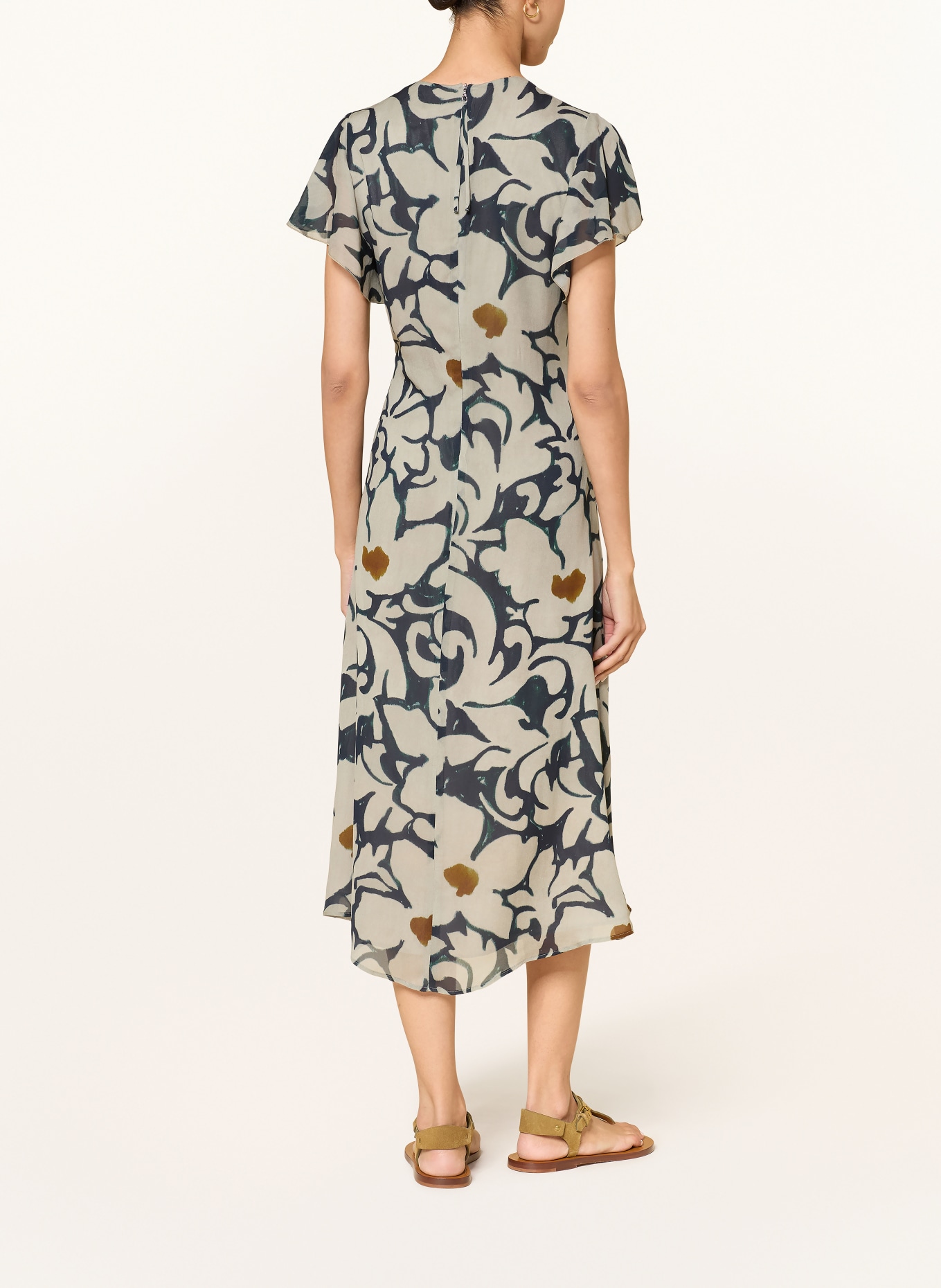 LUISA CERANO Sukienka: JASNOZIELONY / CIEMNOPOMARAŃCZOWY / GRANATOWY