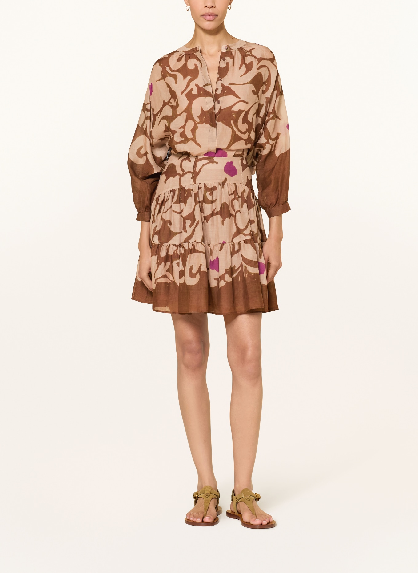 LUISA CERANO spódnica: JASNOBRĄZOWY / BRĄZOWY / LILA