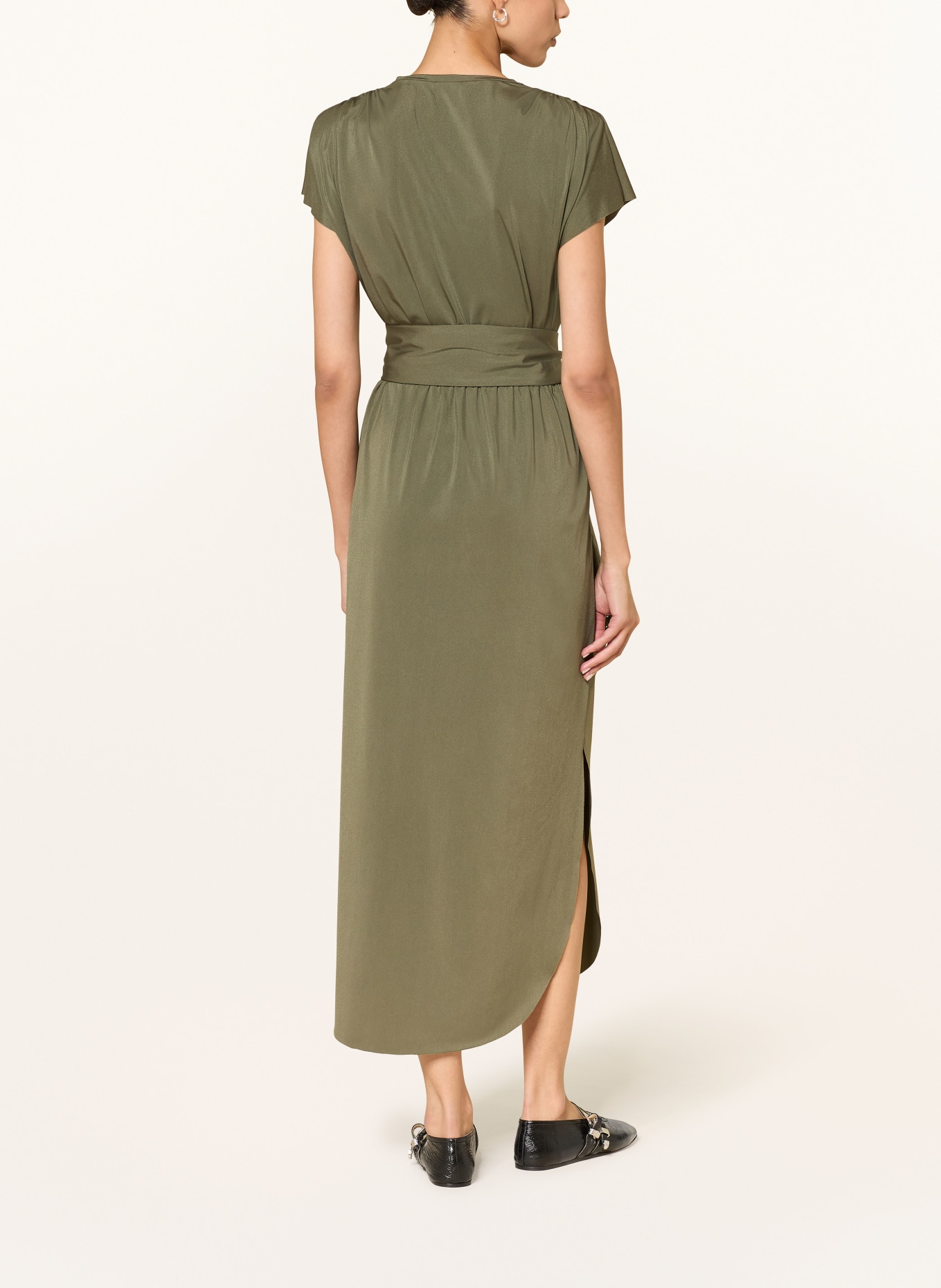 LUISA CERANO jersey dress: KHAKI