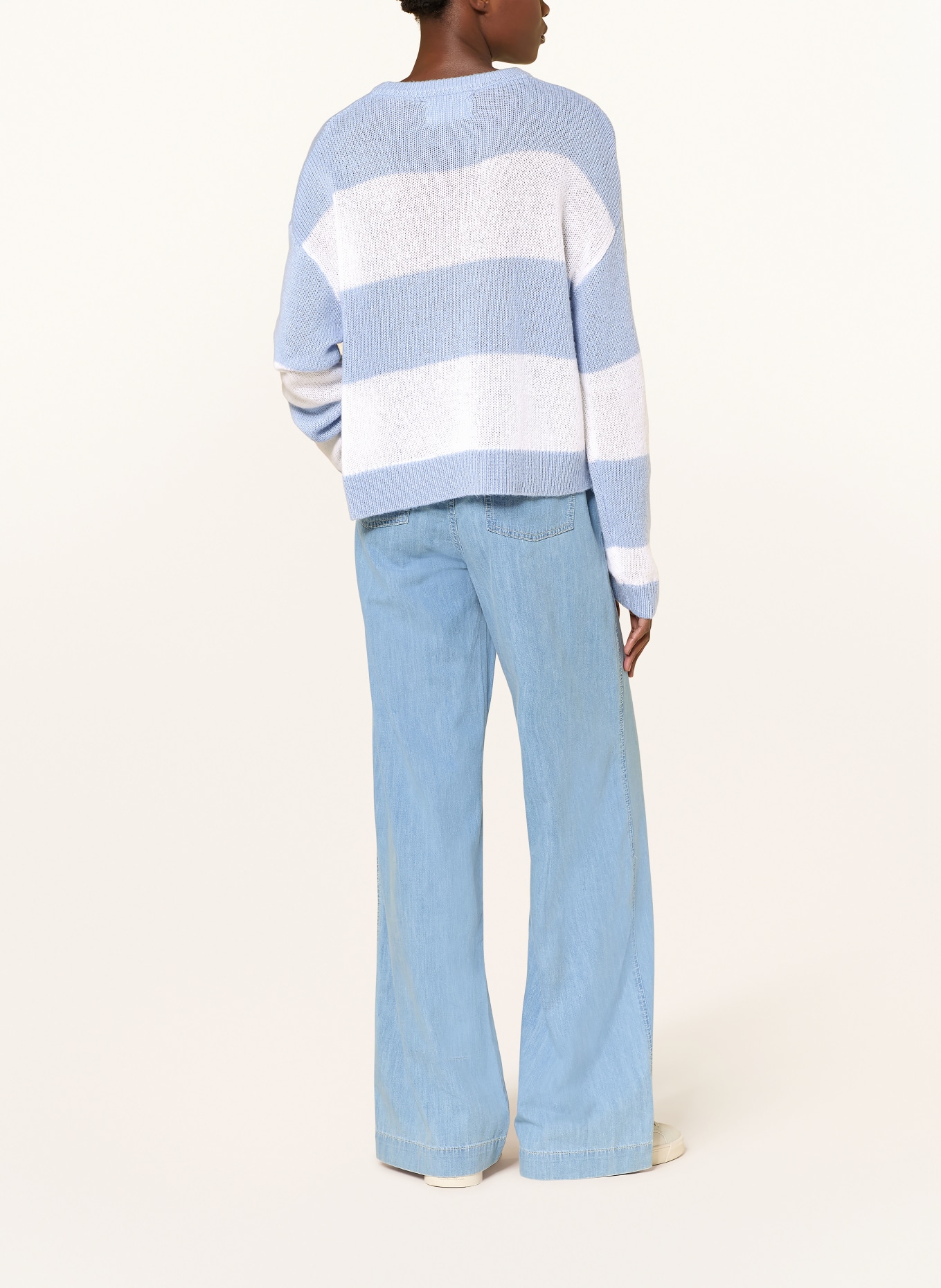 Juvia Pullover: BLAU / ECRU