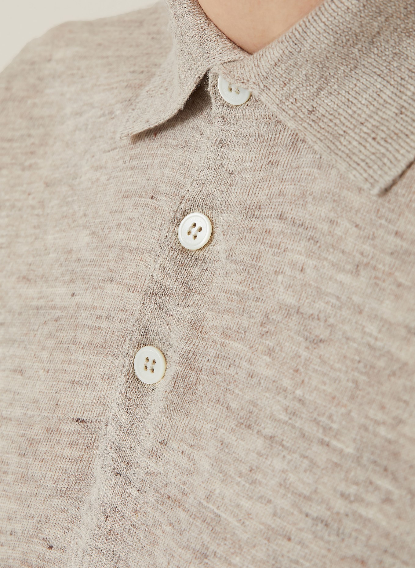 BRUNELLO CUCINELLI Strick-Poloshirt Regular Fit: GRAU