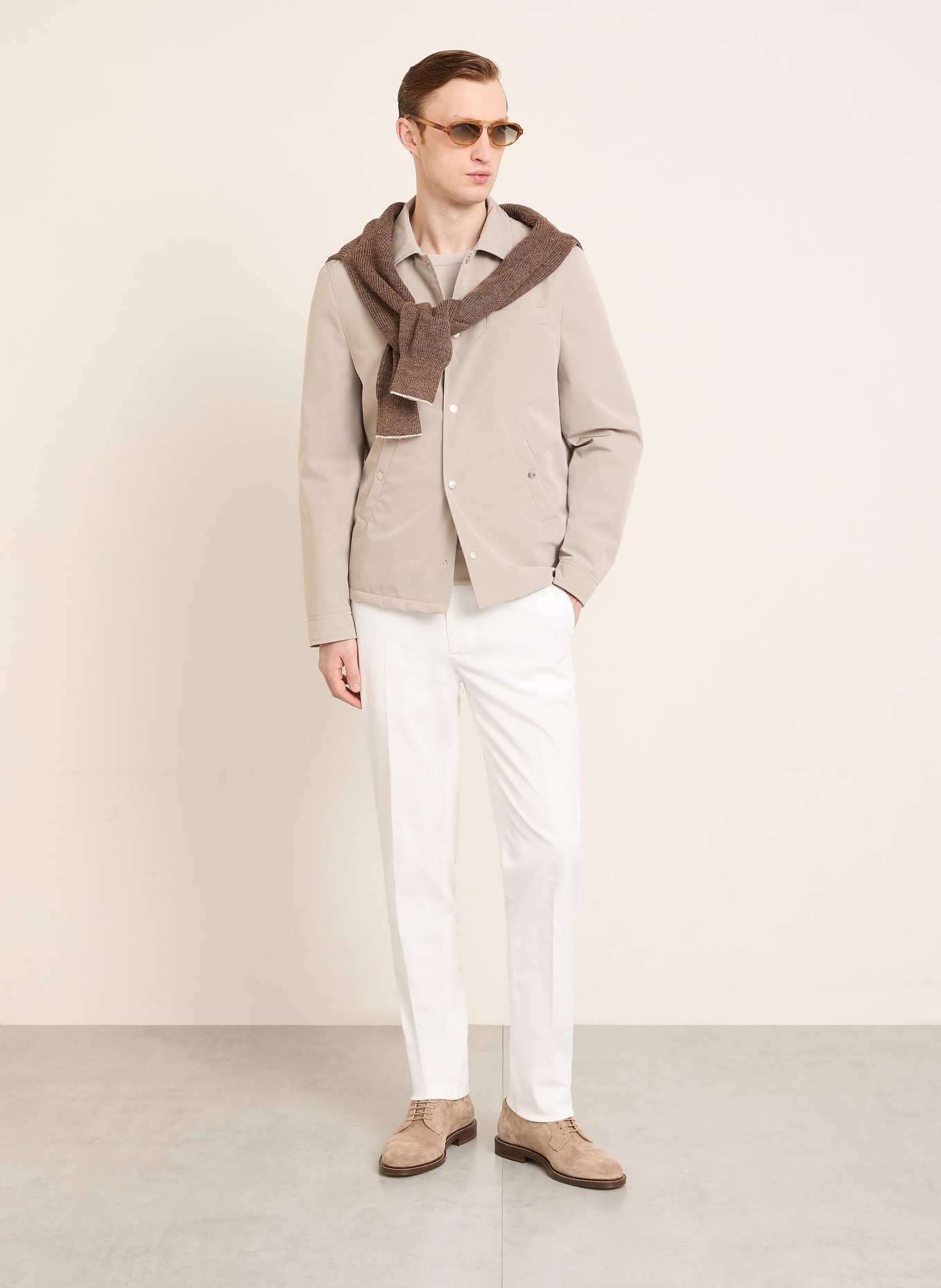 BRUNELLO CUCINELLI Overjacket: HELLBRAUN
