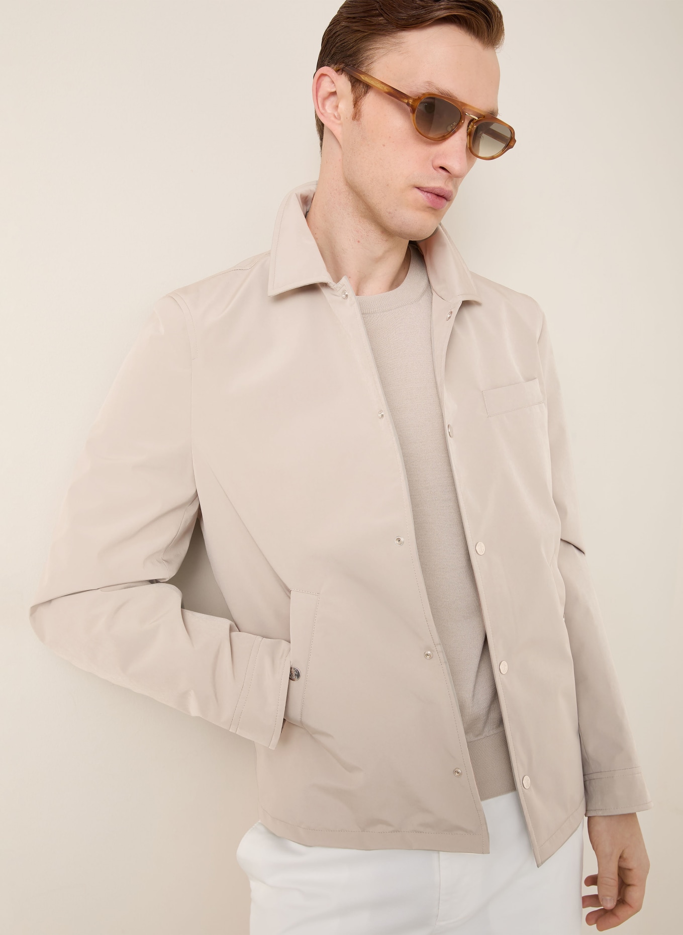BRUNELLO CUCINELLI Overjacket: HELLBRAUN