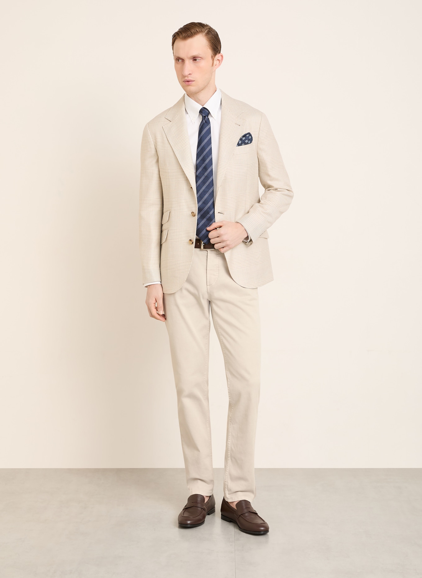 BRUNELLO CUCINELLI Sakko Slim Fit: CREME