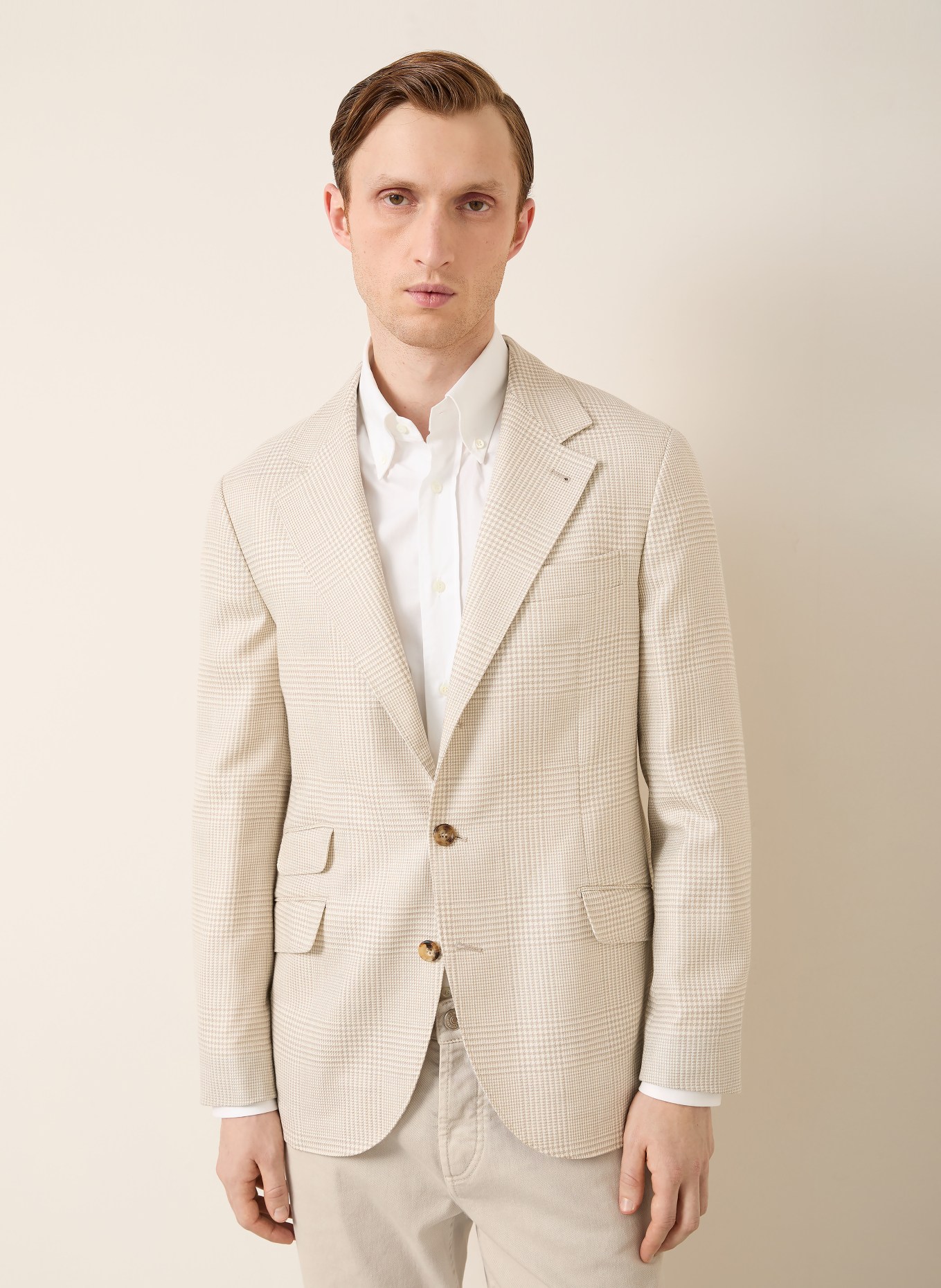 BRUNELLO CUCINELLI Sakko Slim Fit: CREME