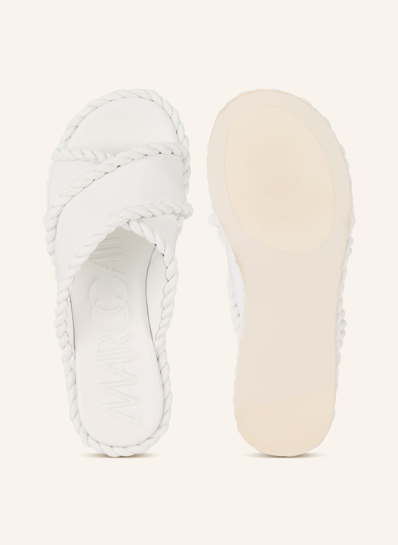 MARC CAIN Pantoletten: 100 WHITE