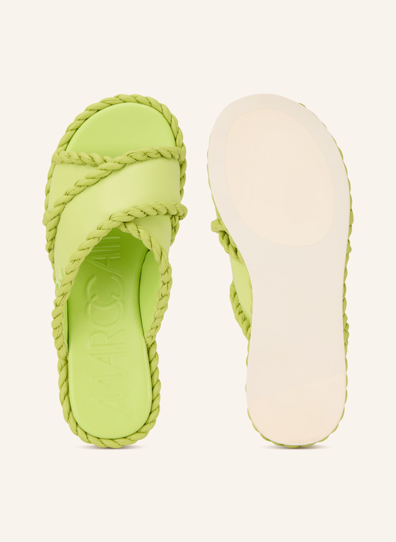 MARC CAIN Pantoletten: 411 sunny lime new