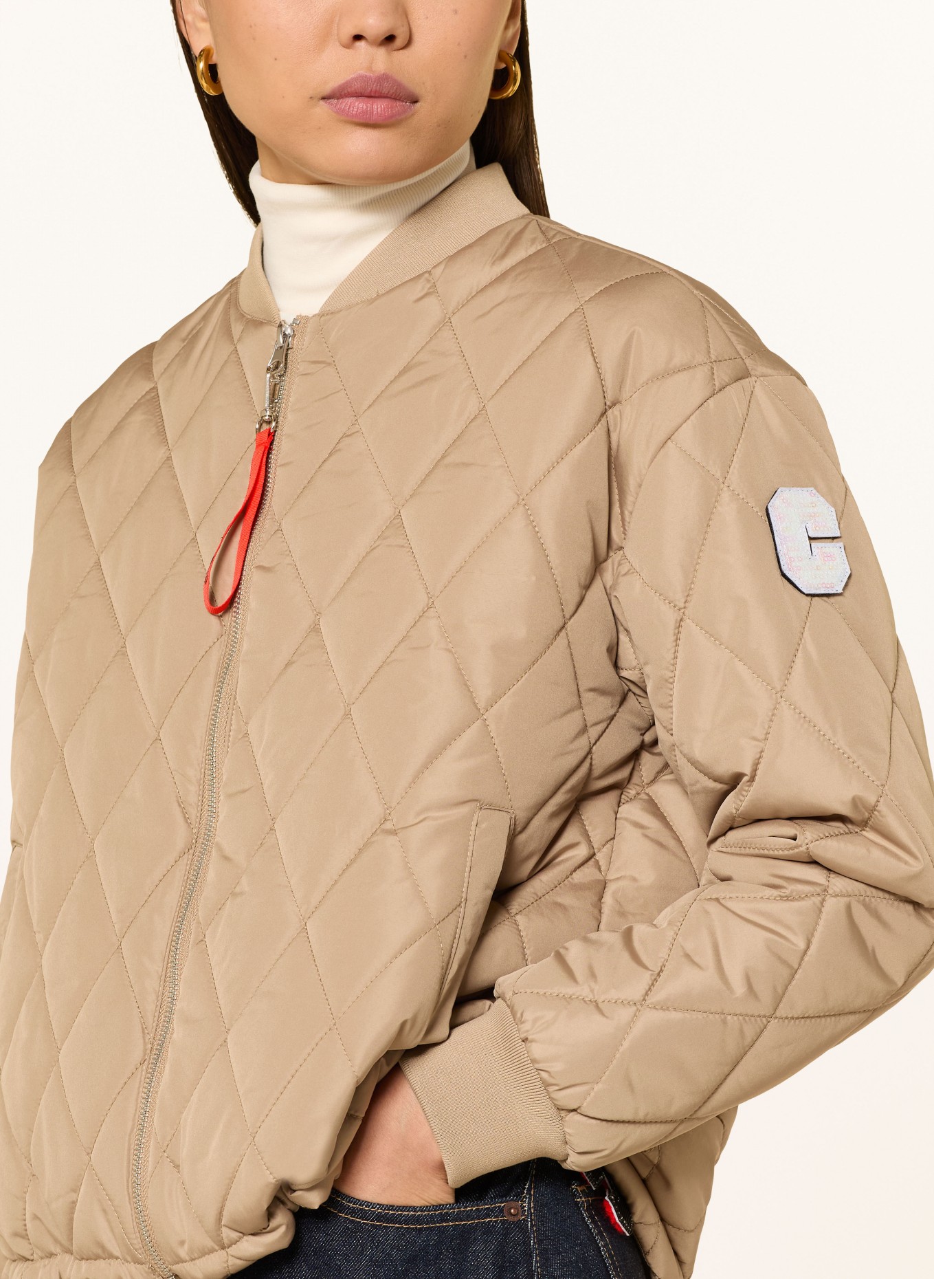 No.1 Como LANCY quilted jacket: CAMEL