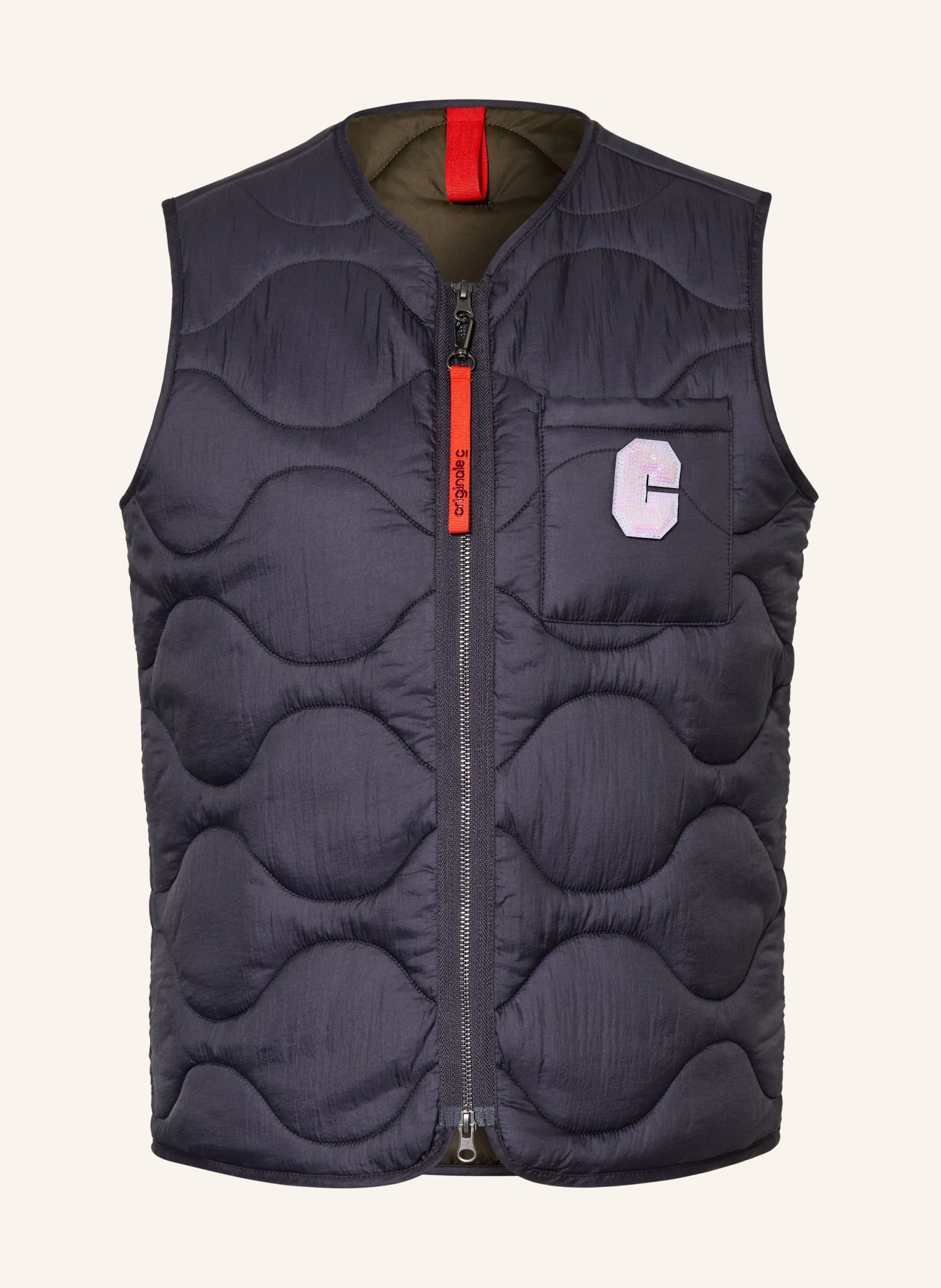 No.1 Como LYSS quilted vest with sequins: DARK BLUE