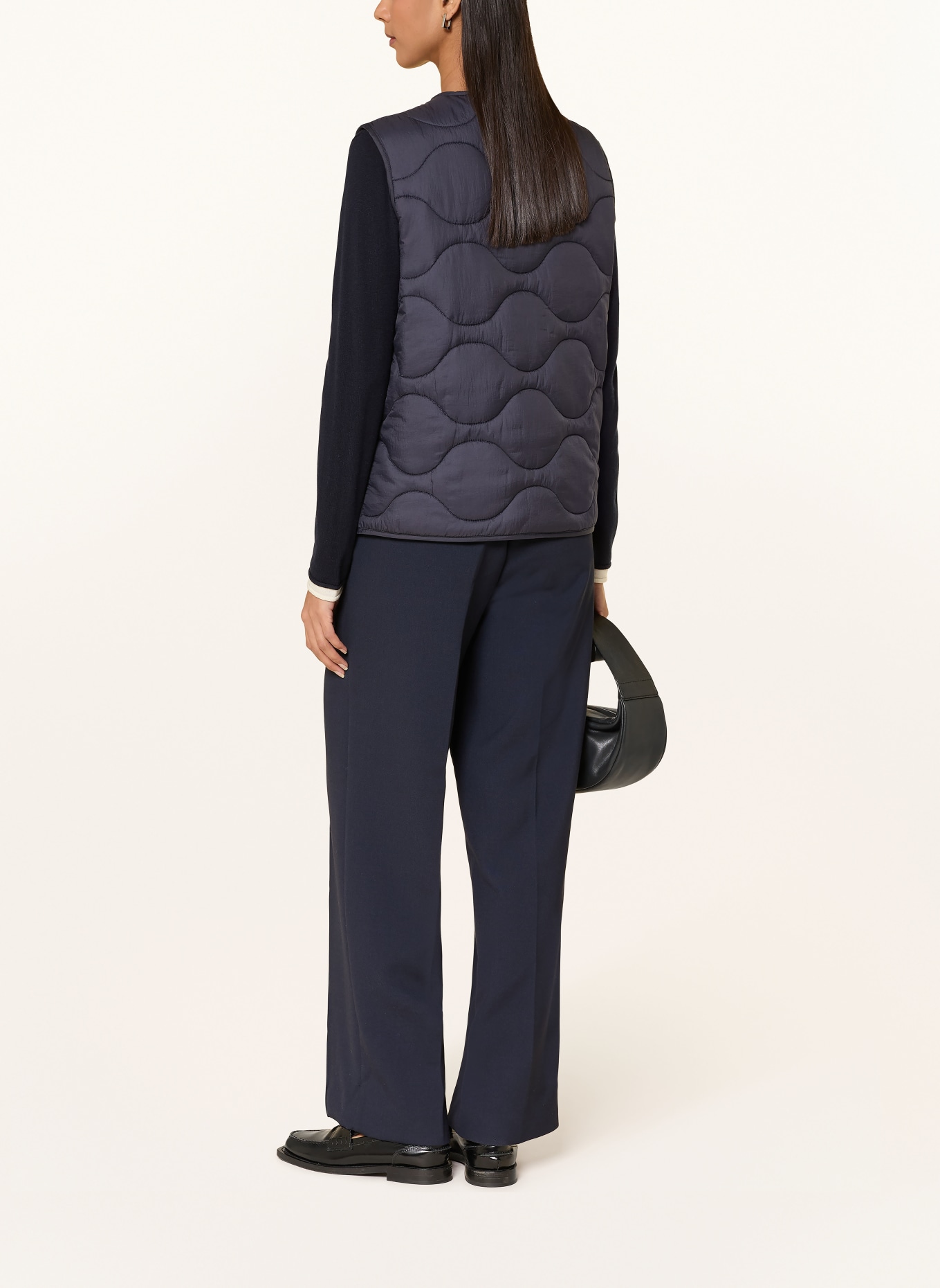 No.1 Como LYSS quilted vest with sequins: DARK BLUE
