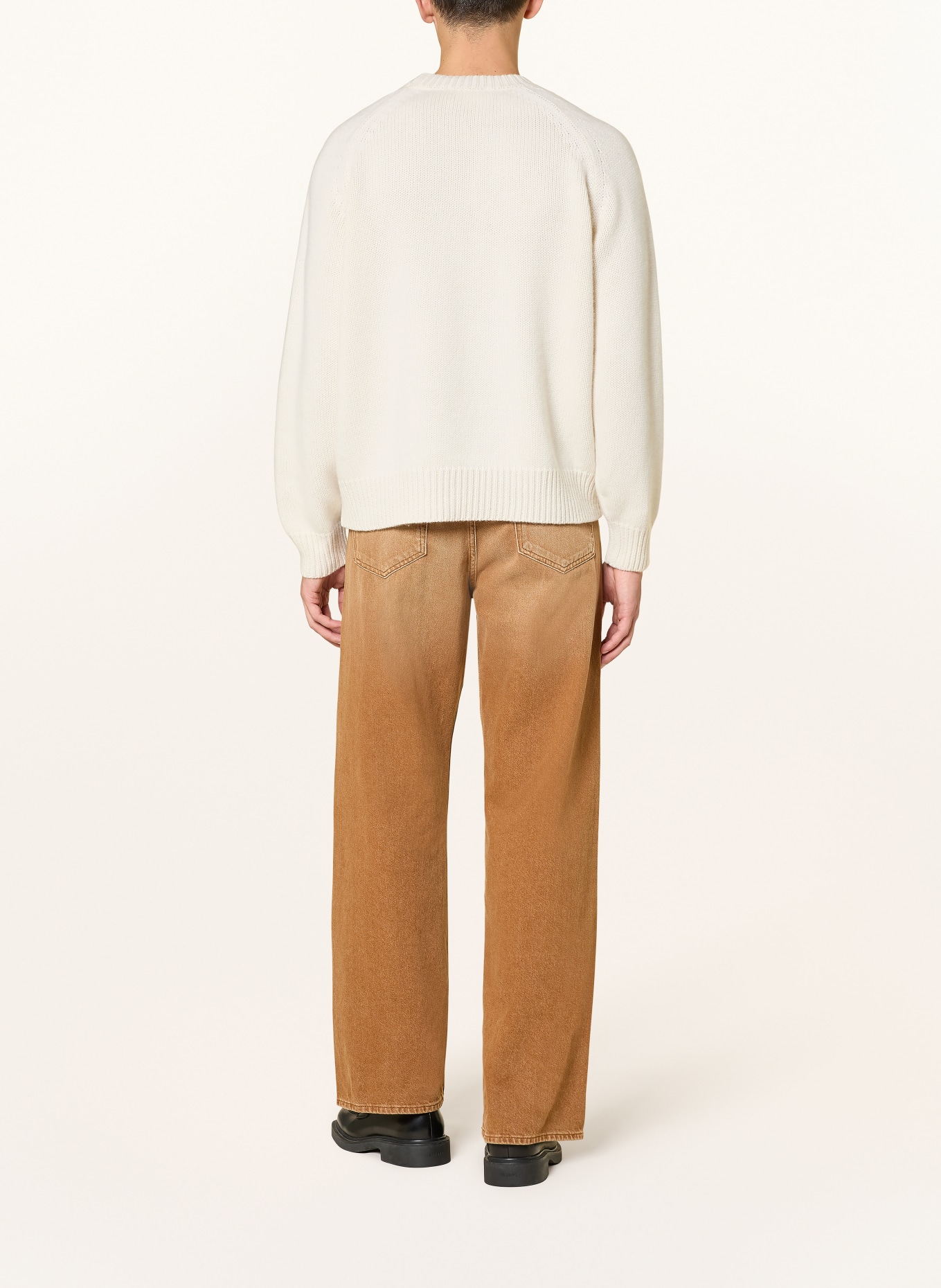 FRAME Cashmere sweater RITZ: CREAM / DARK BROWN