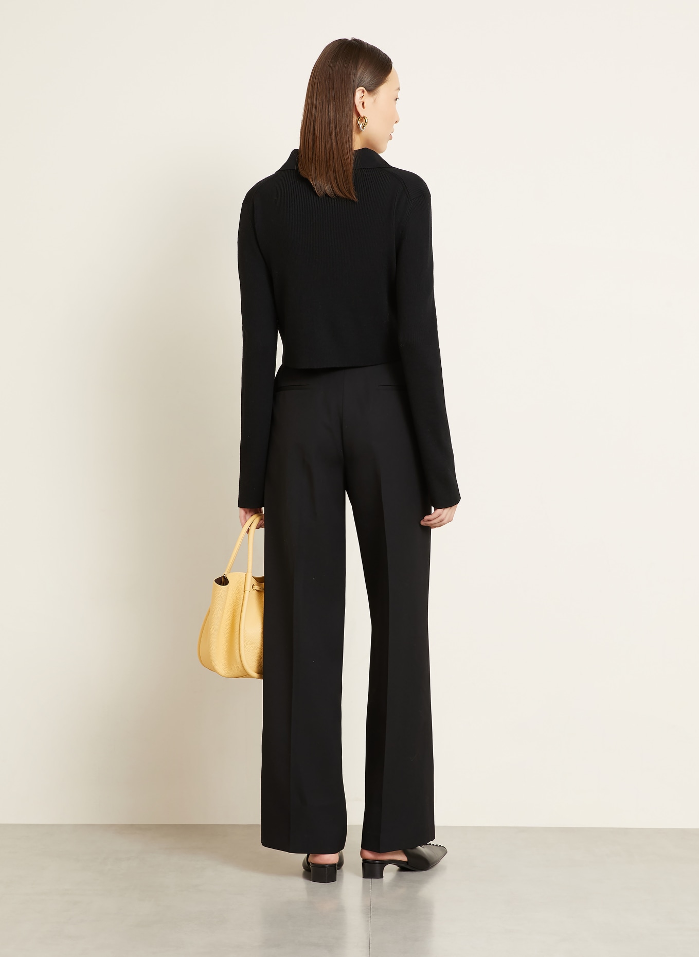 JIL SANDER Cropped-Strickjacke: SCHWARZ