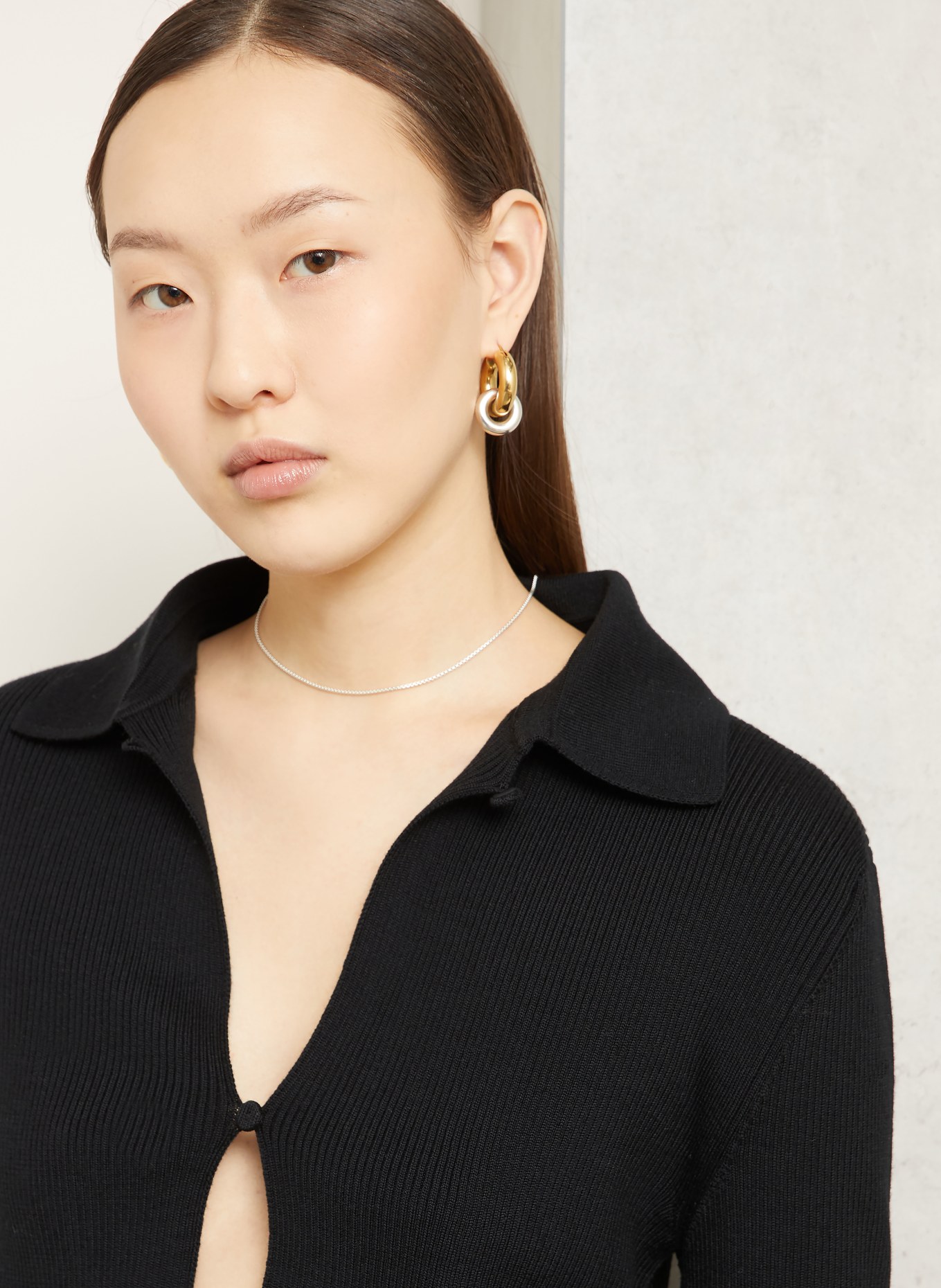 JIL SANDER Cropped-Strickjacke: SCHWARZ