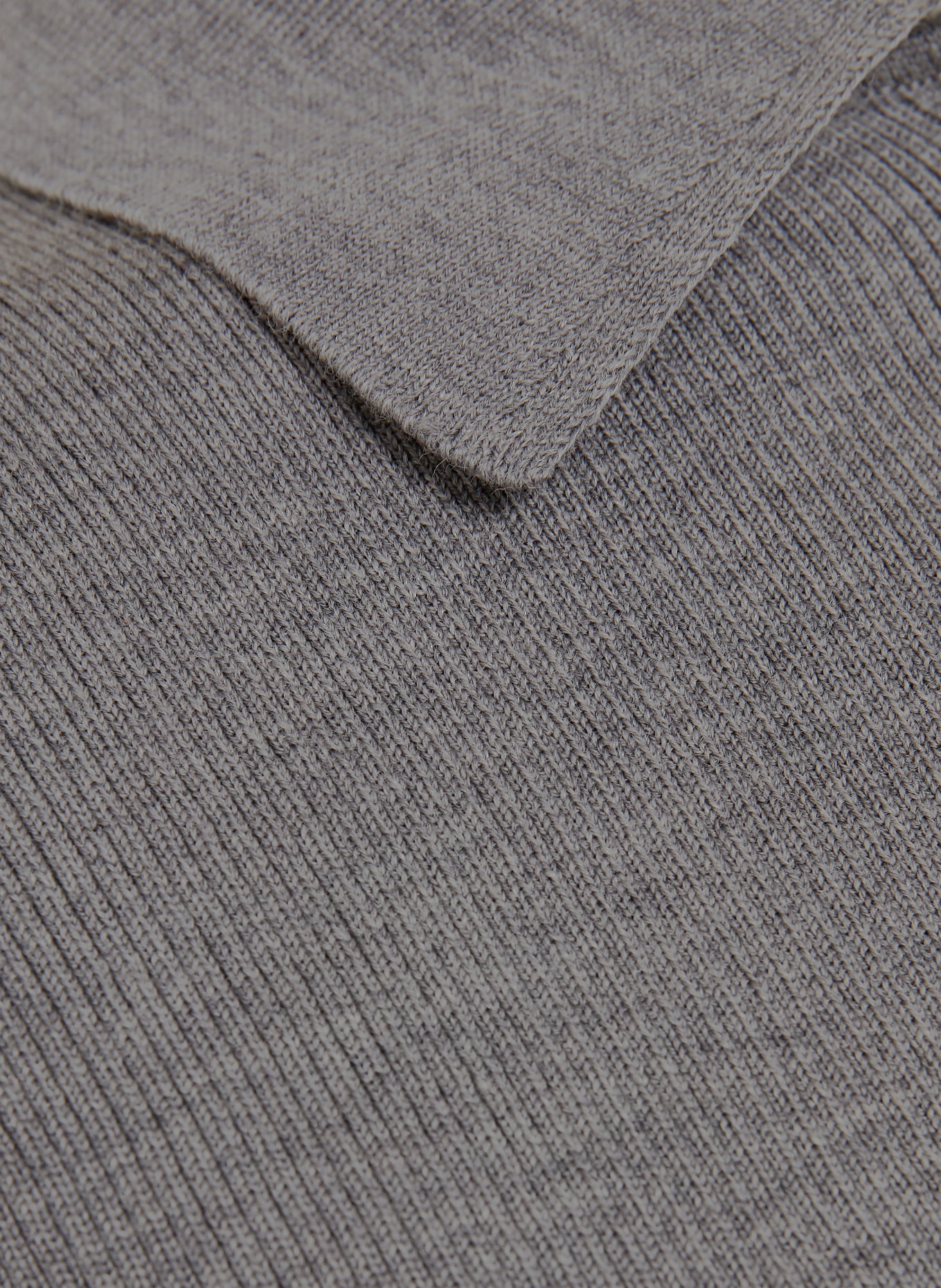 JIL SANDER knitted polo shirt: GRAY