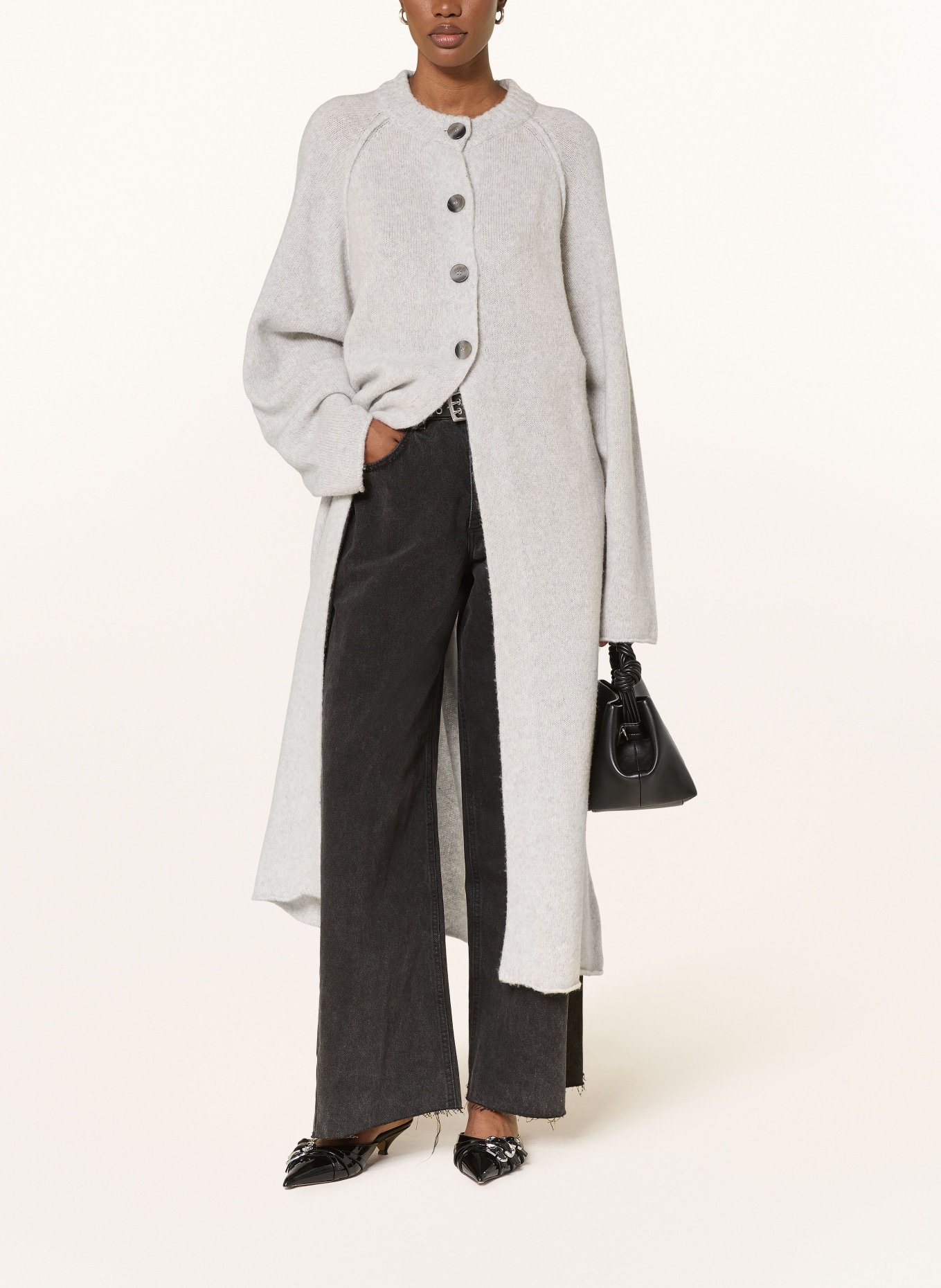 black palms MAEXIN cardigan: LIGHT GRAY