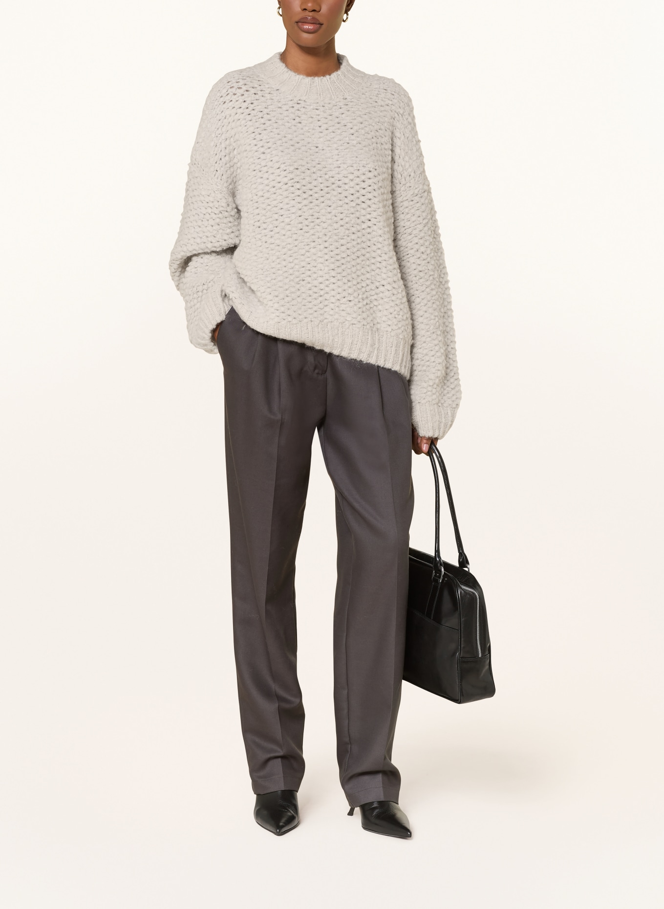 black palms Alpaca sweater CORSETTA: GRAY