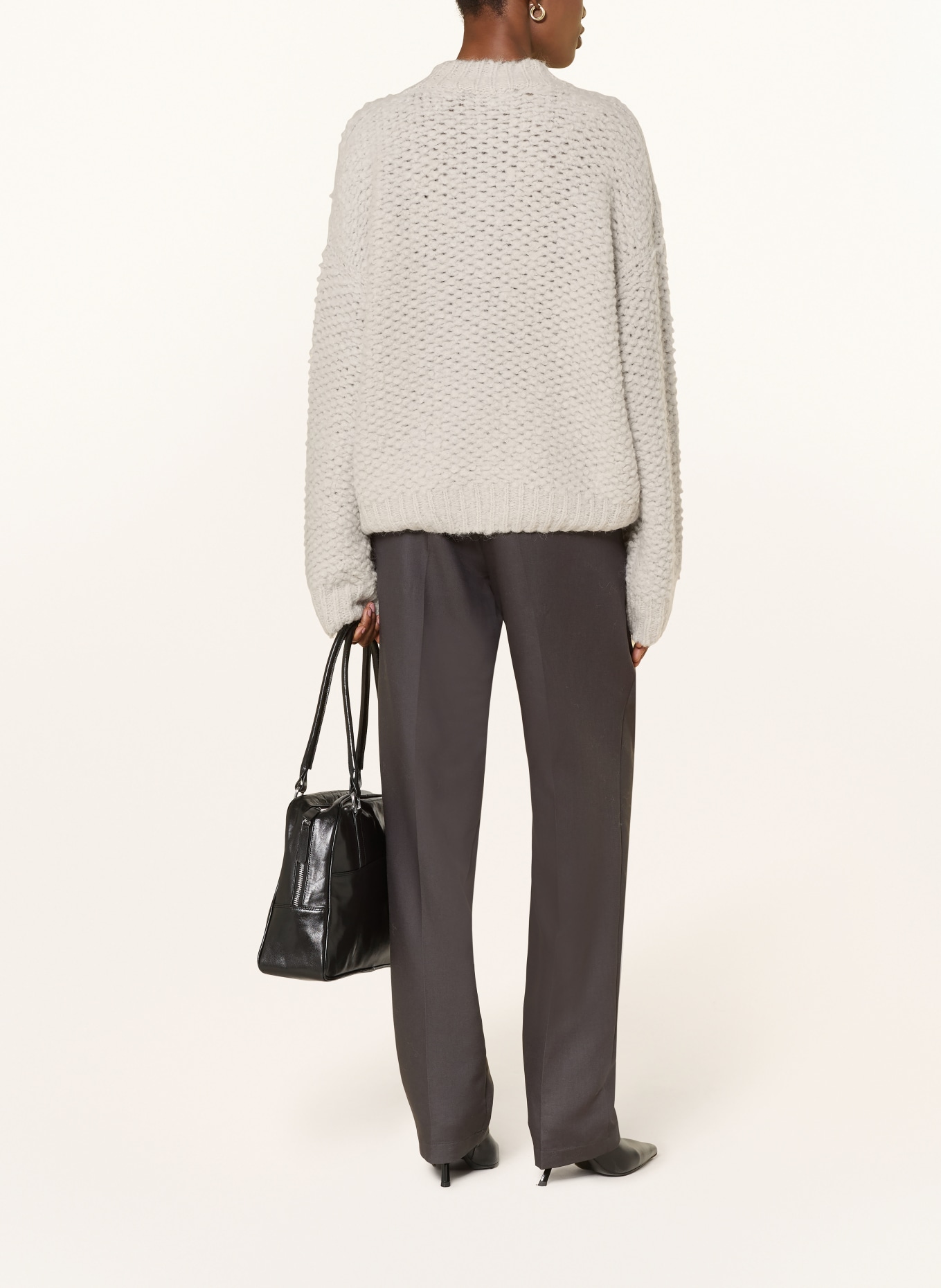 black palms Alpaca sweater CORSETTA: GRAY