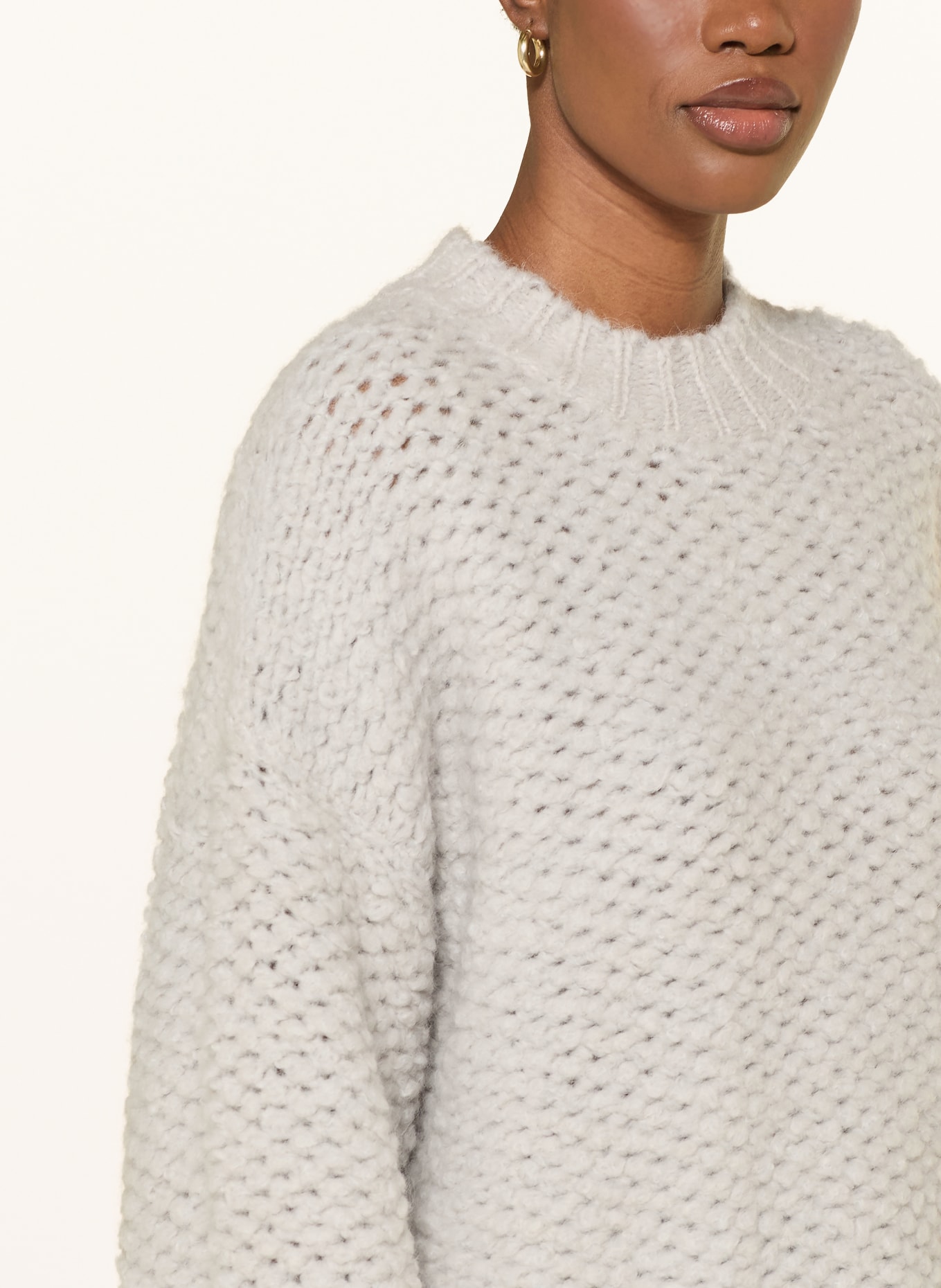 black palms Alpaca sweater CORSETTA: GRAY