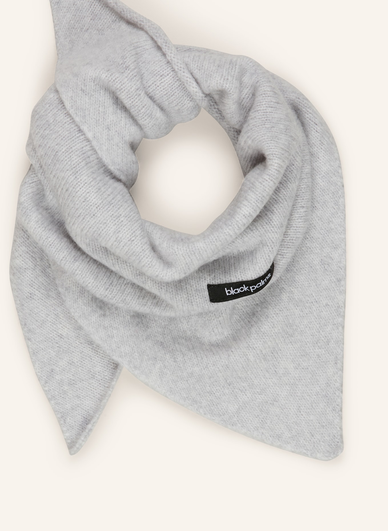 black palms trójkątna chusta: JASNOCZARY