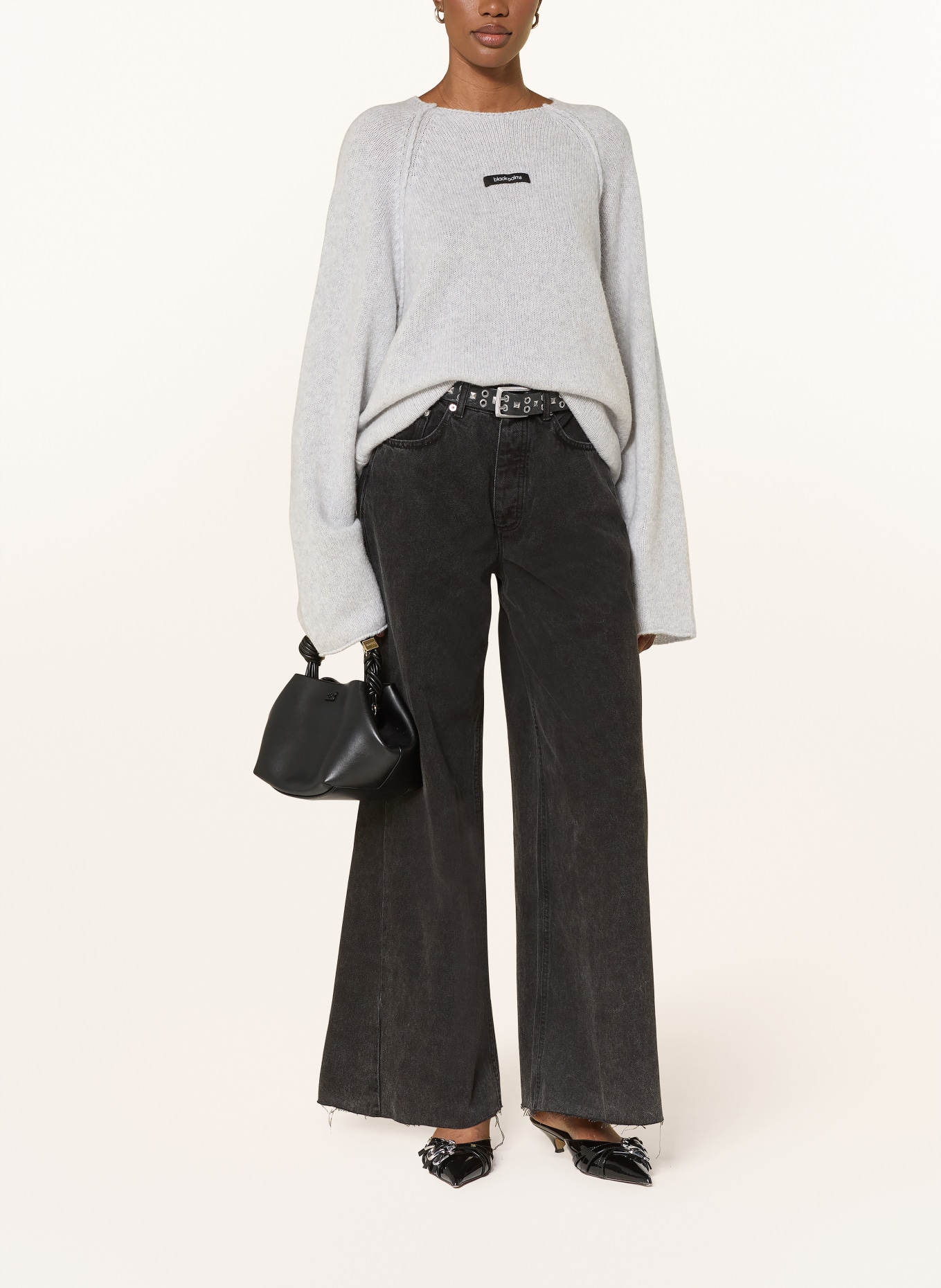 black palms Wide Leg Jeans JEANY 2501: FADED BLACK FADED BLACK