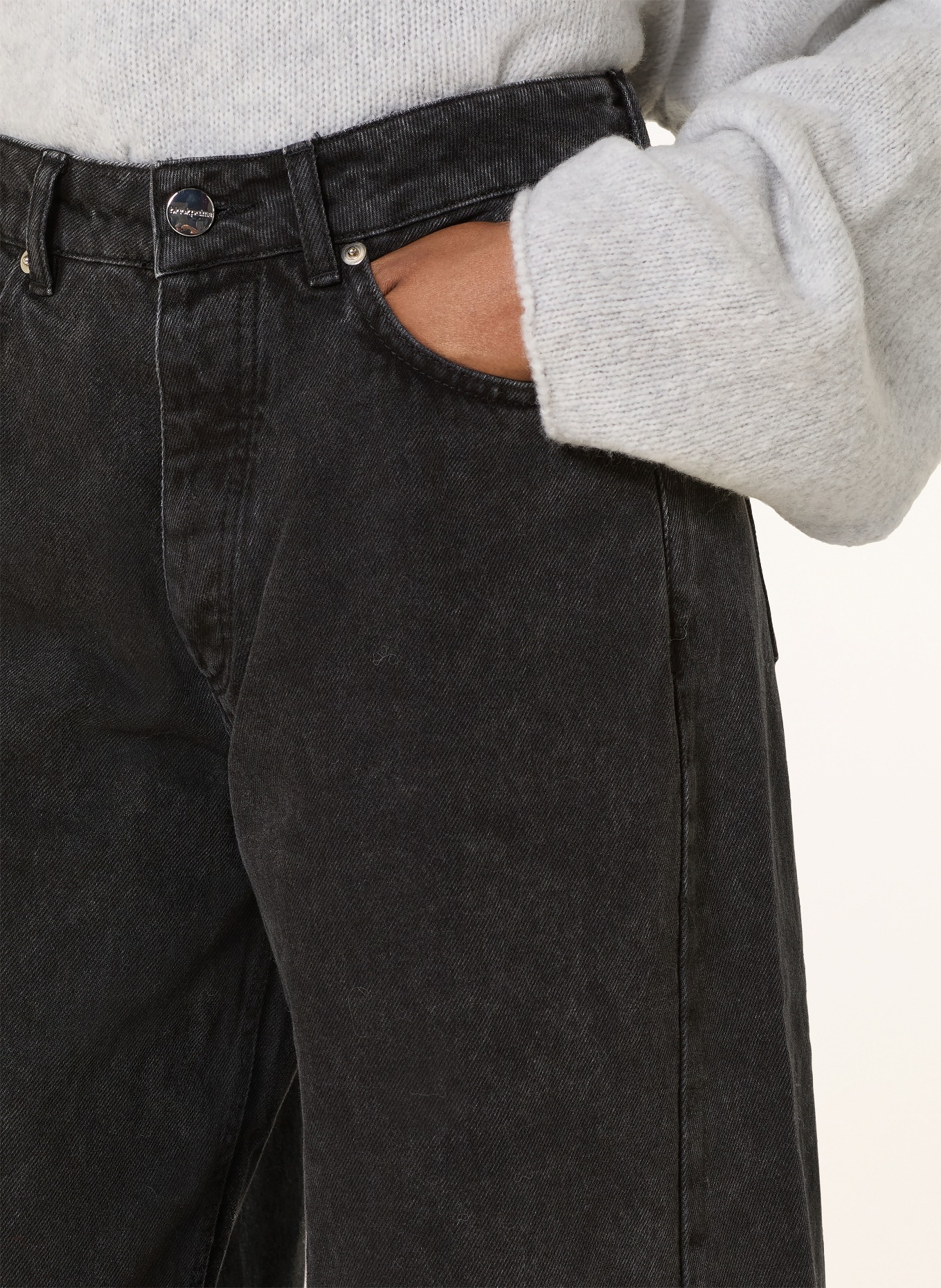 black palms Wide Leg Jeans JEANY 2501: FADED BLACK FADED BLACK