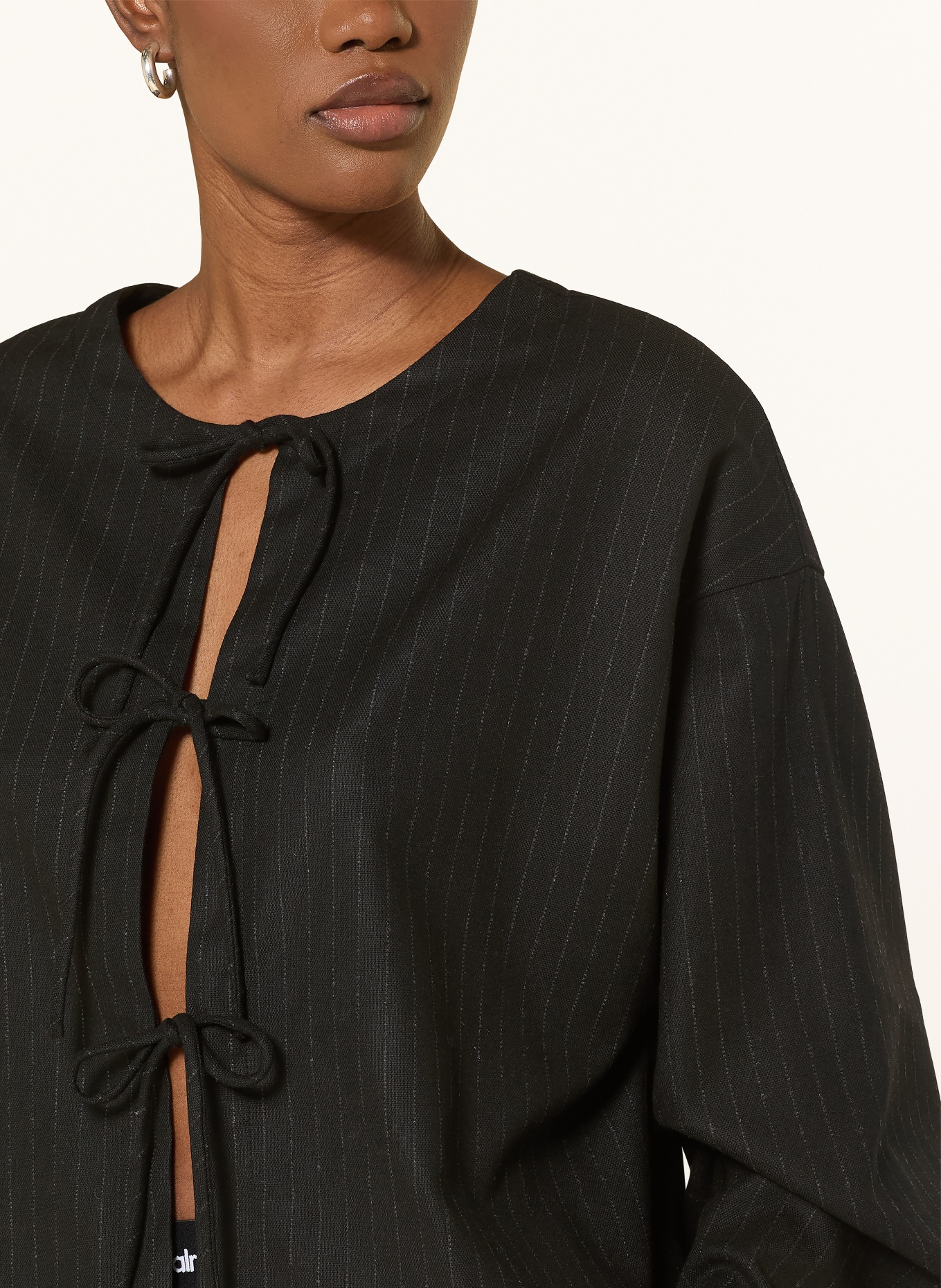 black palms Bluse BENJA: SCHWARZ / WEISS