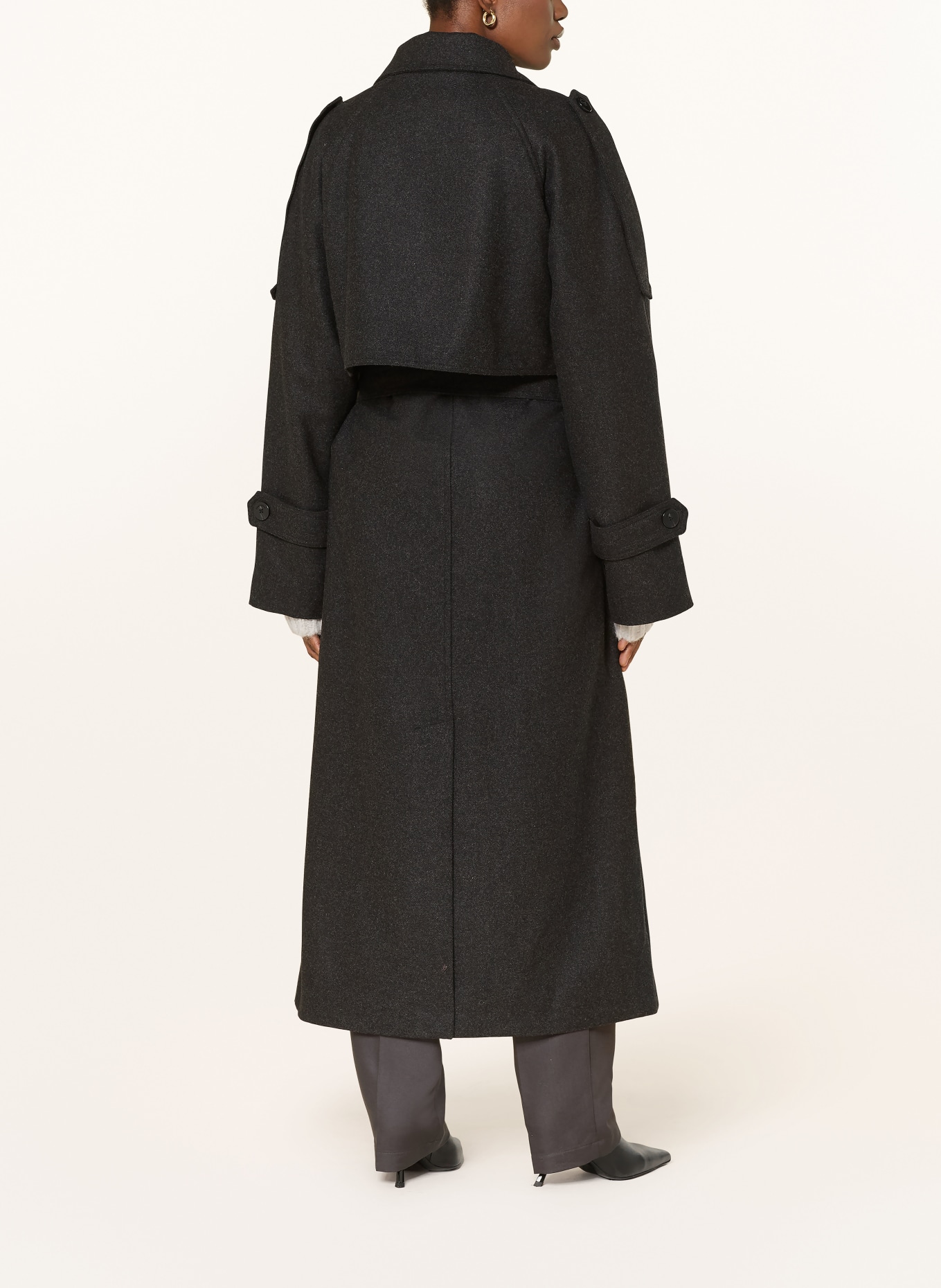 black palms Płaszcz CADY: CZIEMNOSZARY