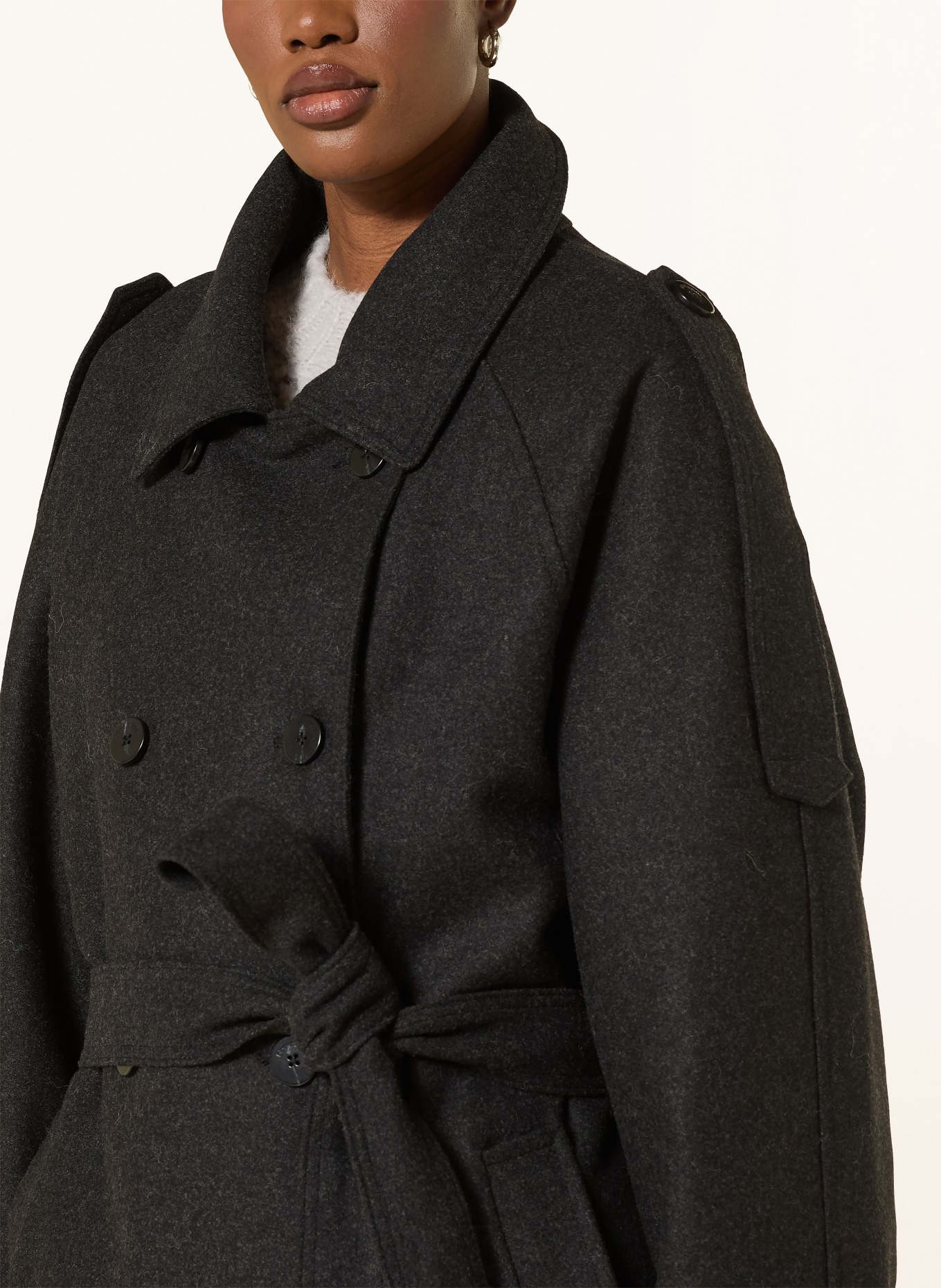 black palms Płaszcz CADY: CZIEMNOSZARY