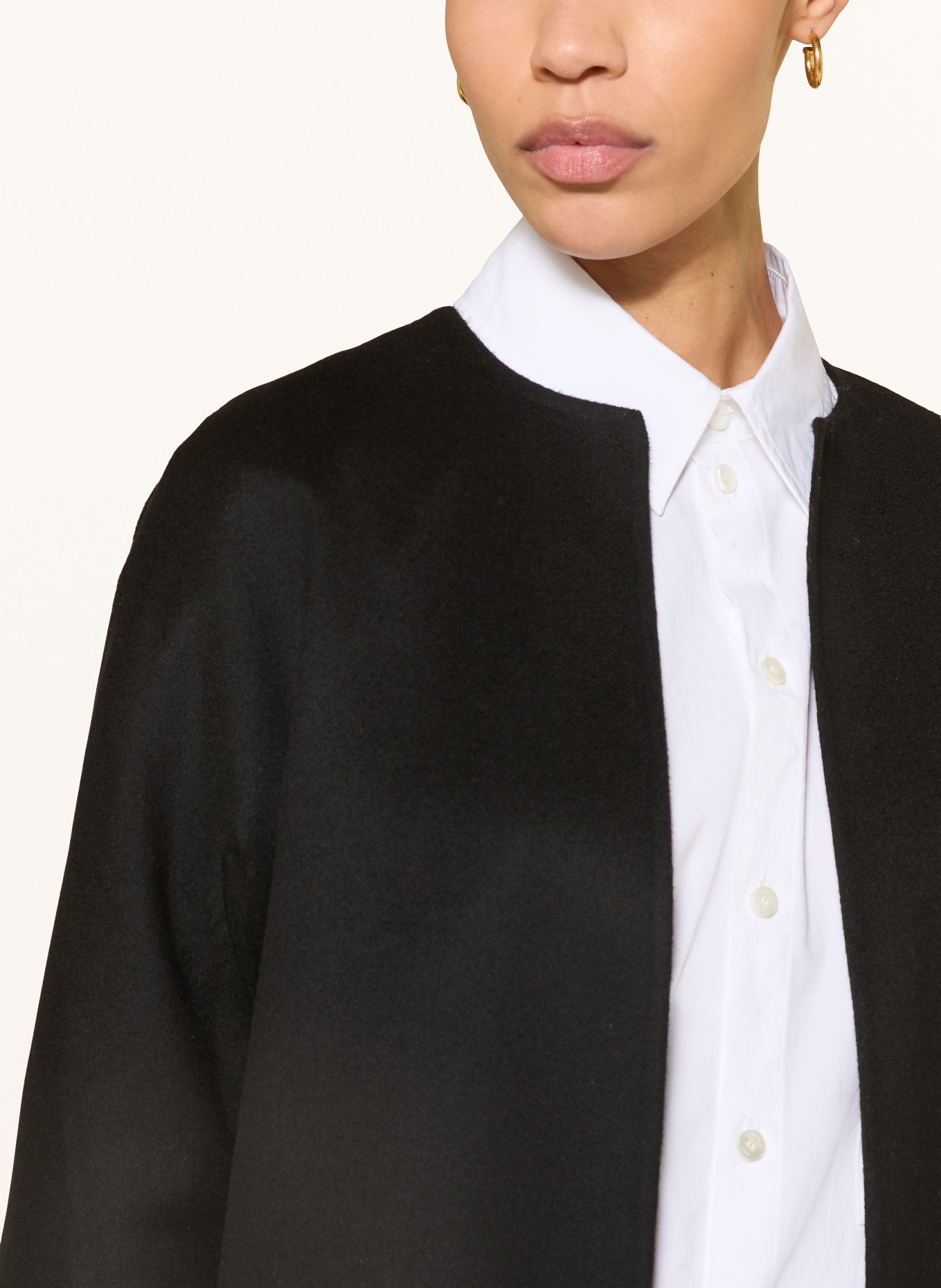 manzoni 24 wool coat: BLACK