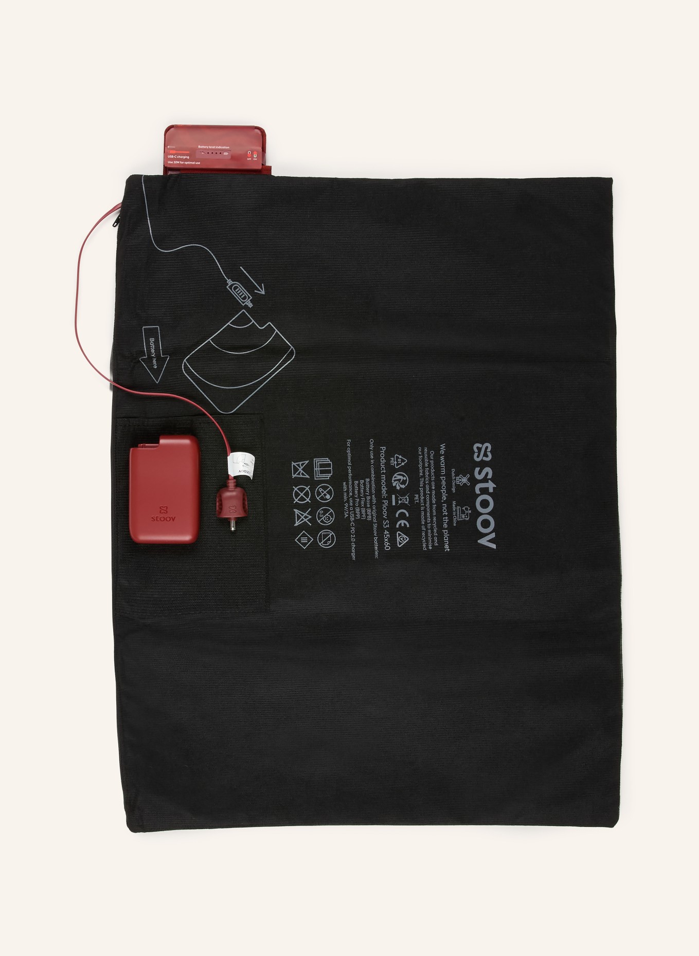 stoov NOOK XL S3 dog bed made of flannel: LIGHT GREEN / DARK GREEN