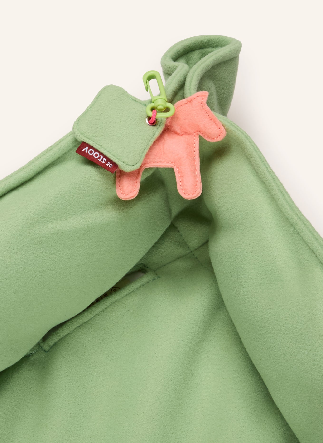 stoov NOOK XL S3 dog bed made of flannel: LIGHT GREEN / DARK GREEN