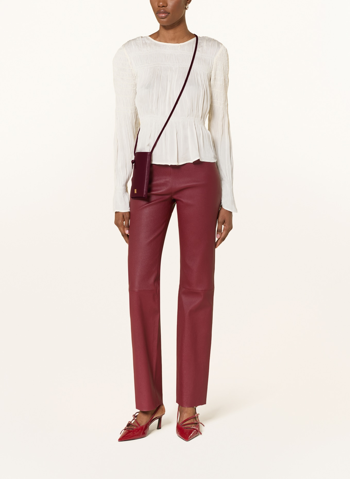 BY MALENE BIRGER Sac à bandoulière AYA: ROUGE FONCÉ