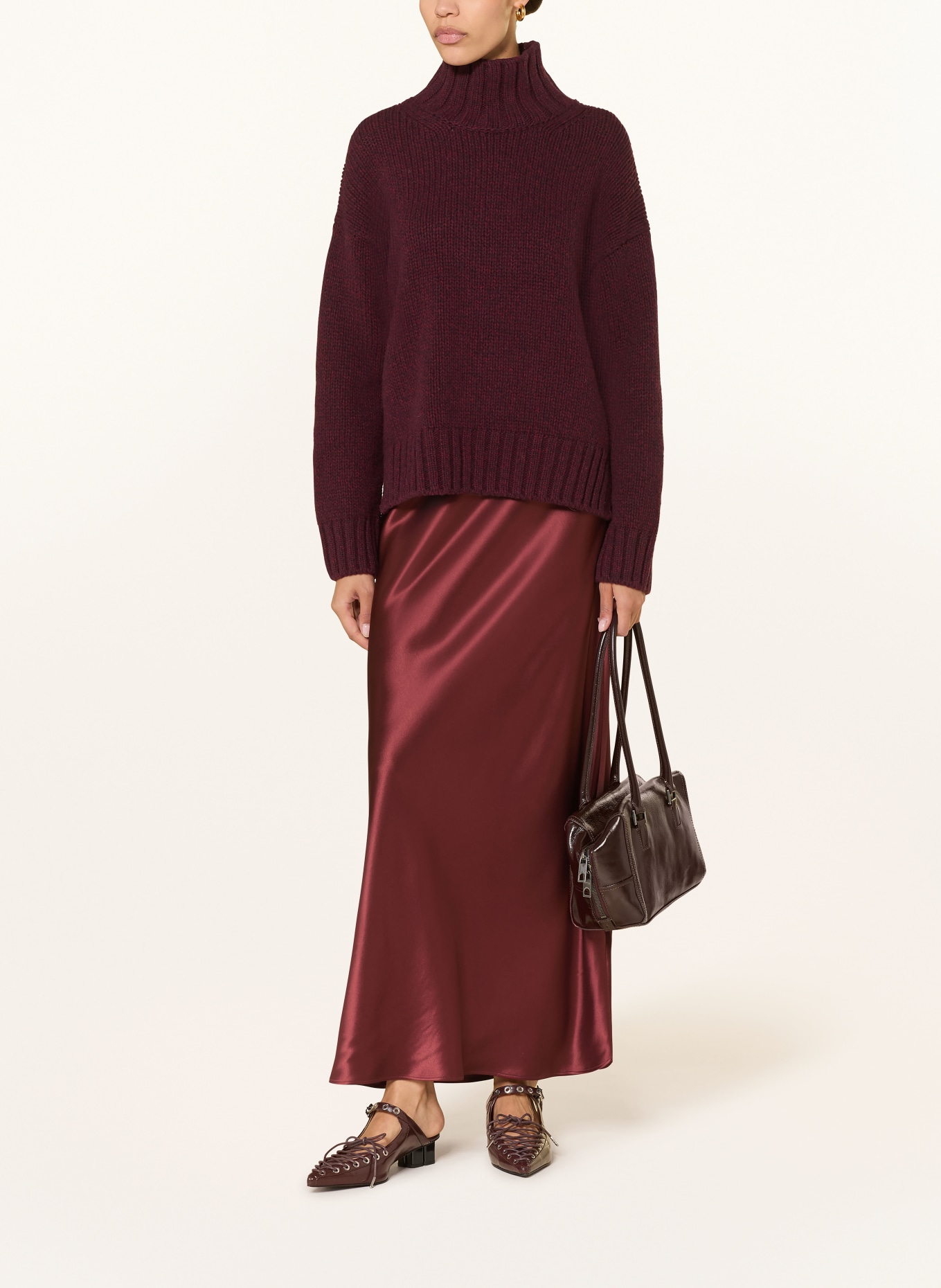 BY MALENE BIRGER Satinrock BARBARA: DUNKELROT