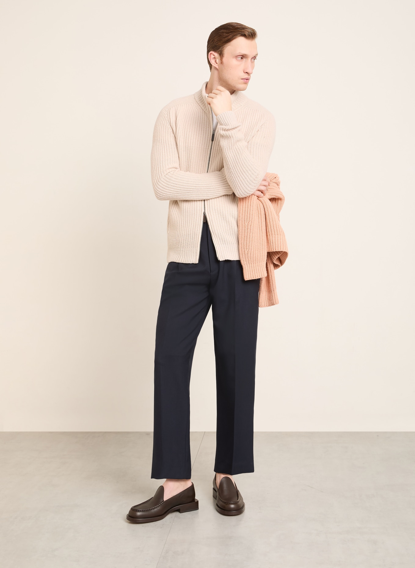 IRIS von ARNIM Svetr AVENOR z kašmíru: BÉŽOVÁ